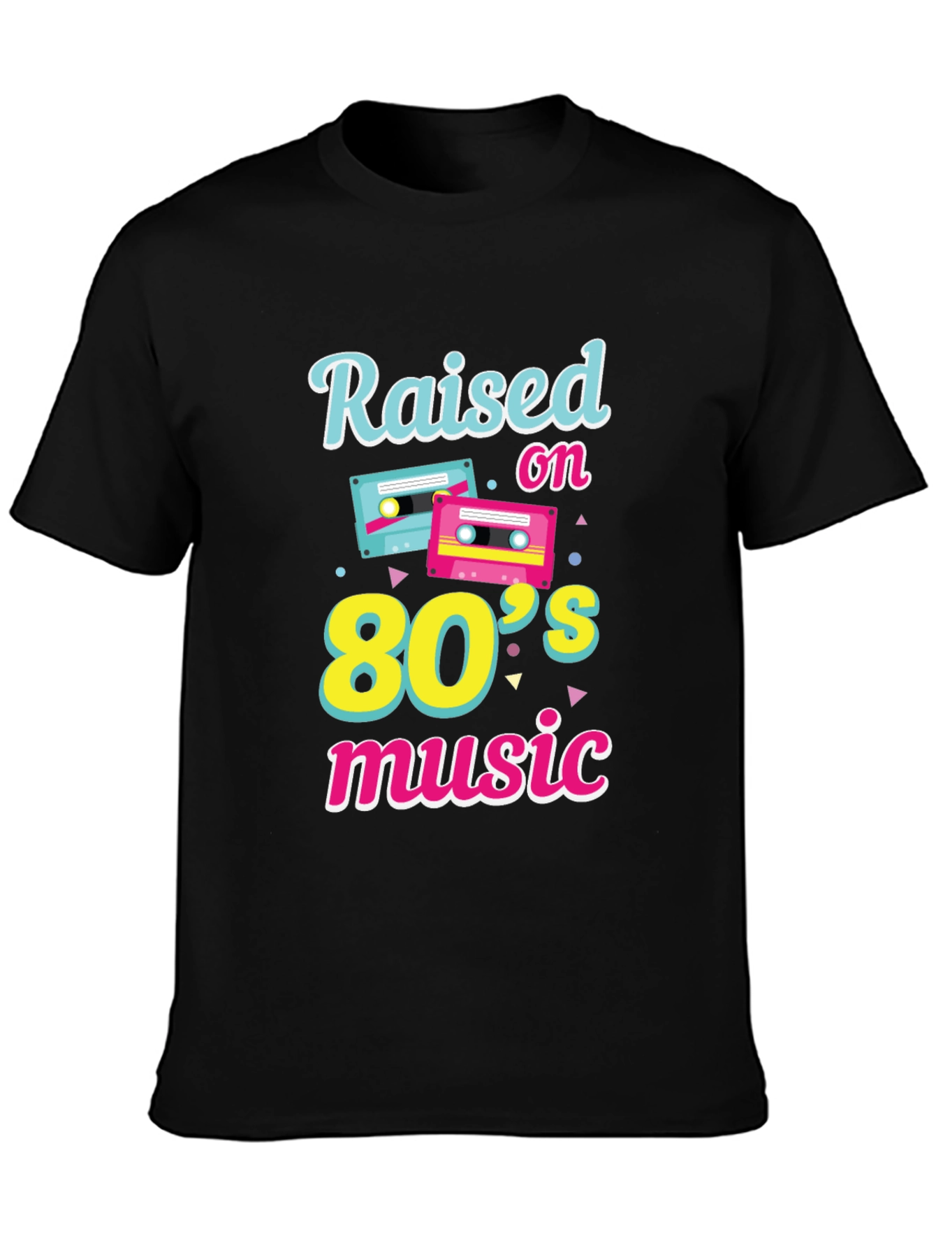 Raised on 80s Music Graphic T-Shirt
