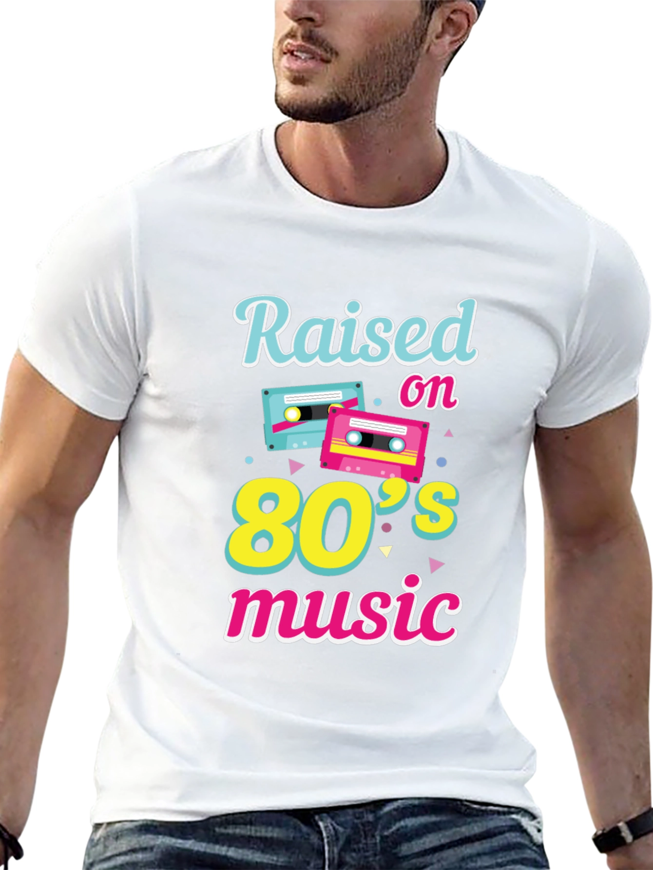 Raised on 80s Music Graphic T-Shirt