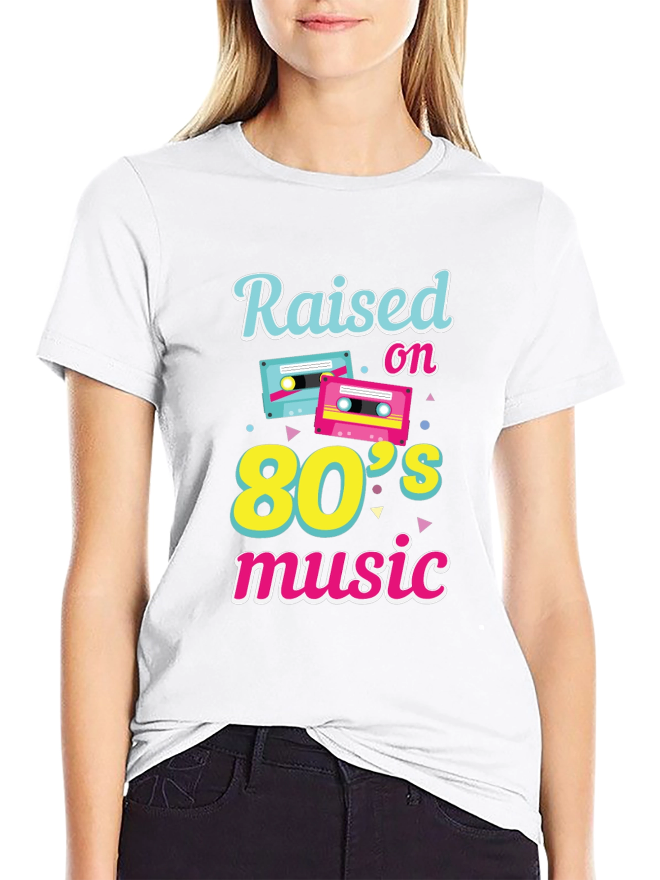 Raised on 80s Music Graphic T-Shirt