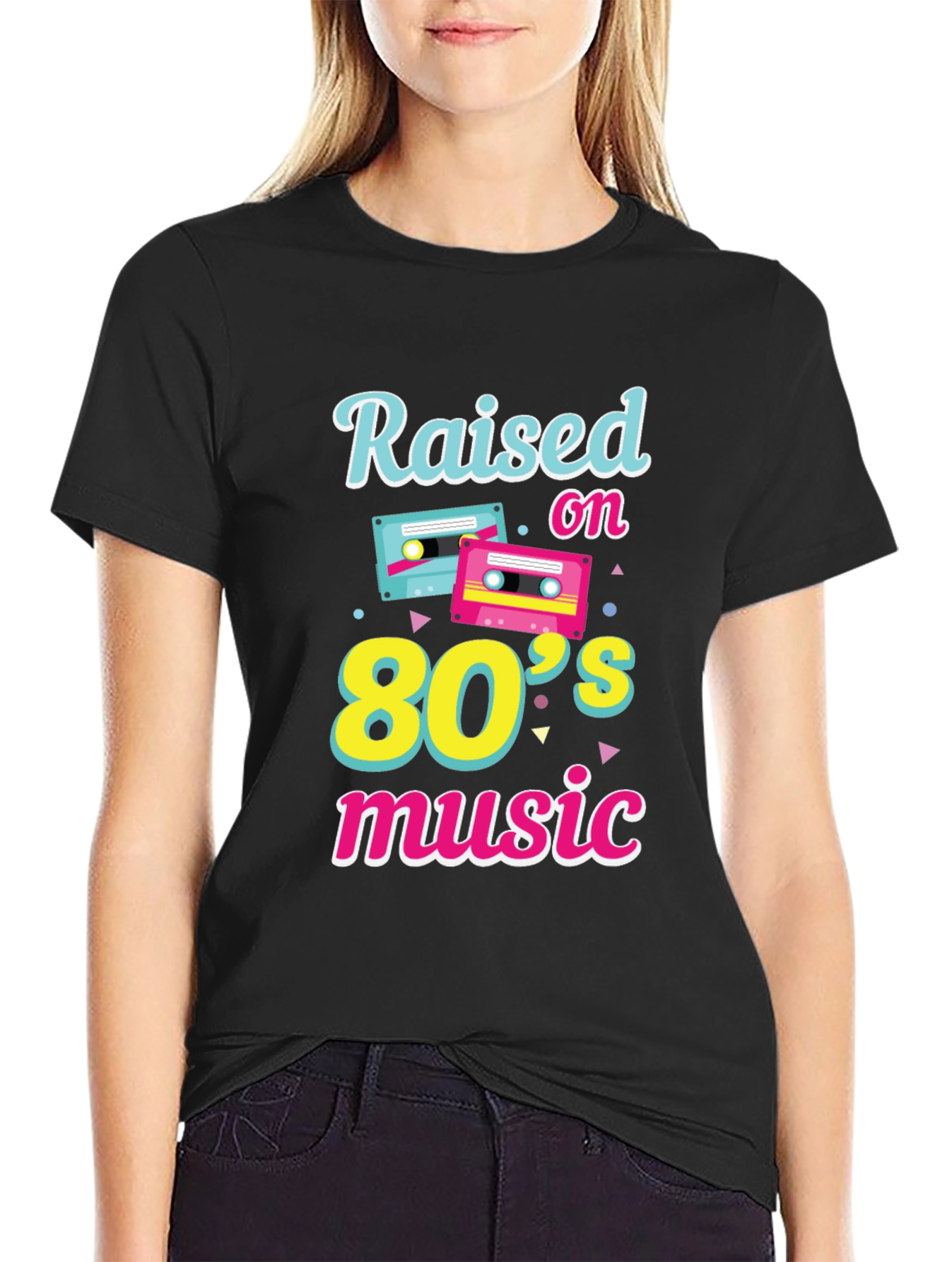 Raised on 80s Music Graphic T-Shirt