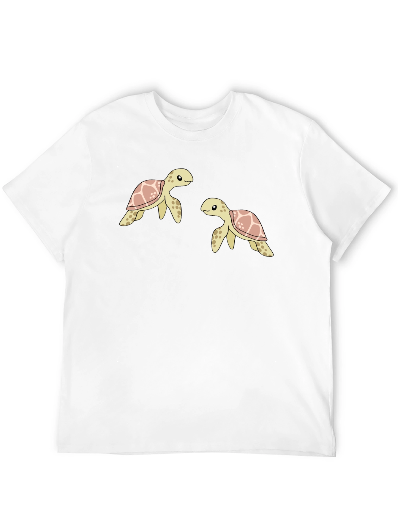 Cute Turtle Graphic Black T-Shirt