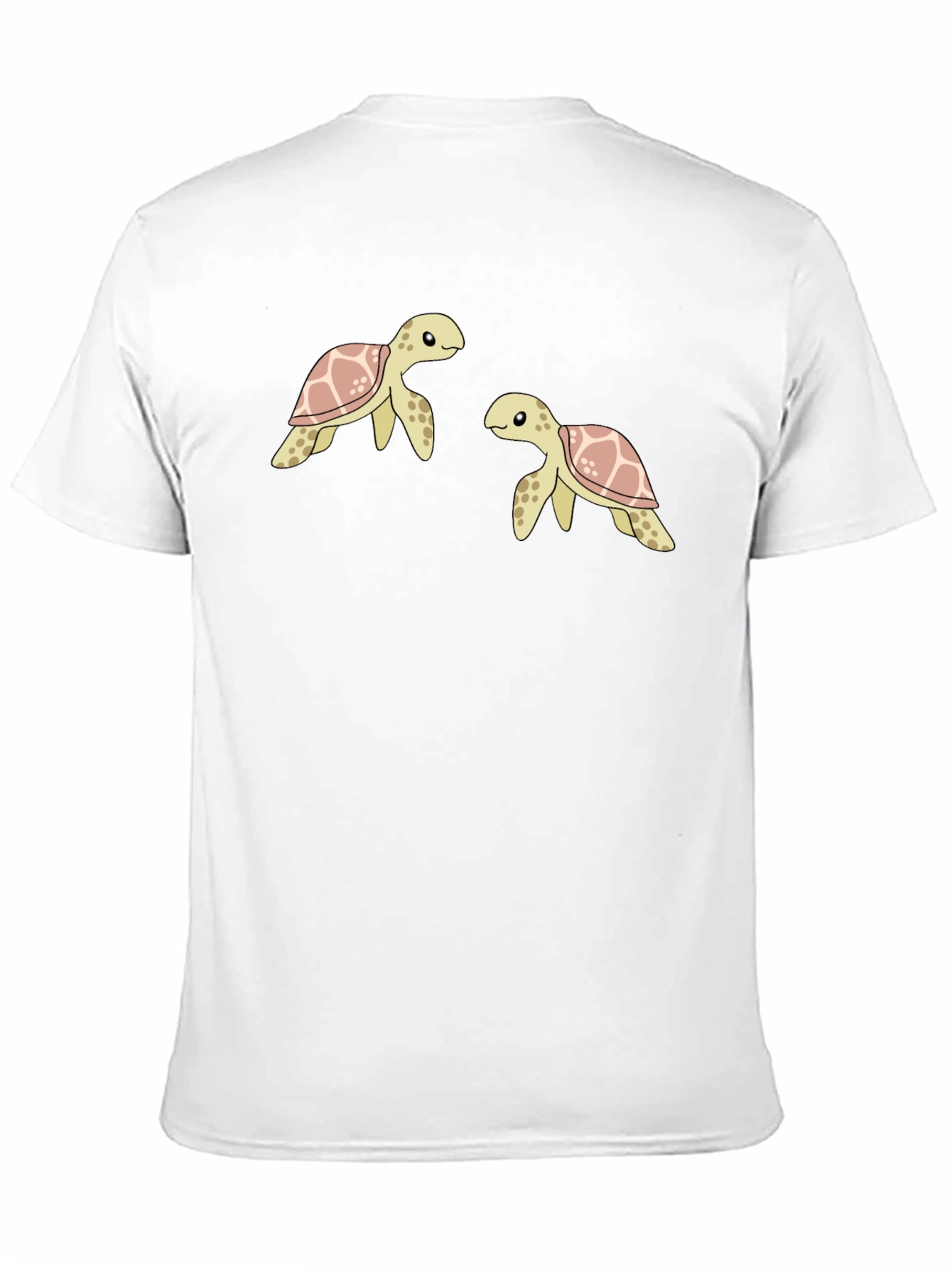 Cute Turtle Graphic Black T-Shirt