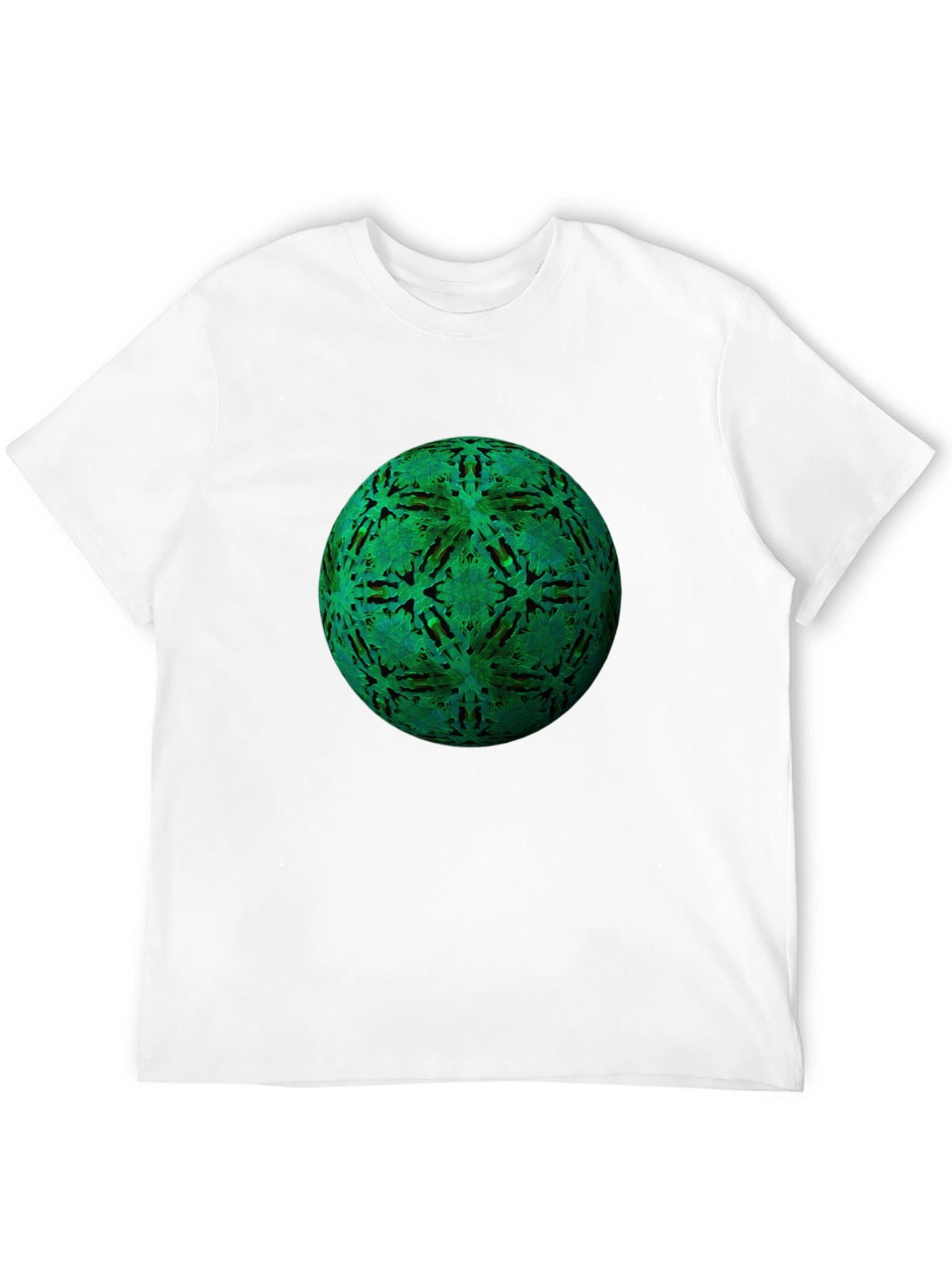 Green Orb Black T-Shirt - Unique Design