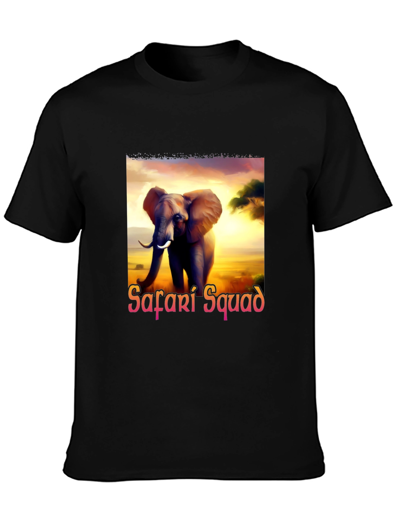 Safari Squad Elephant Graphic Tee - Adventure Awaits!