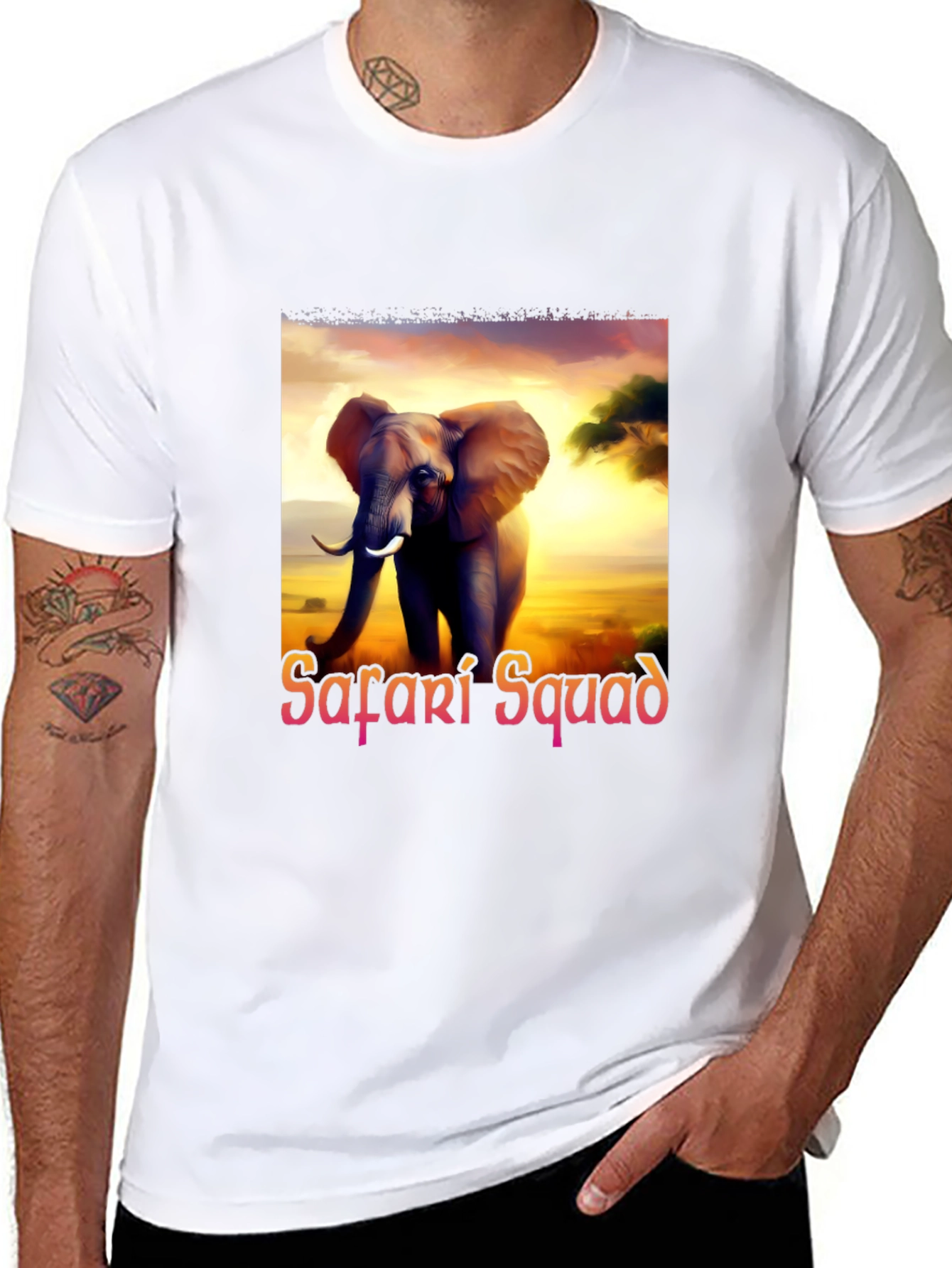 Safari Squad Elephant Graphic Tee - Adventure Awaits!