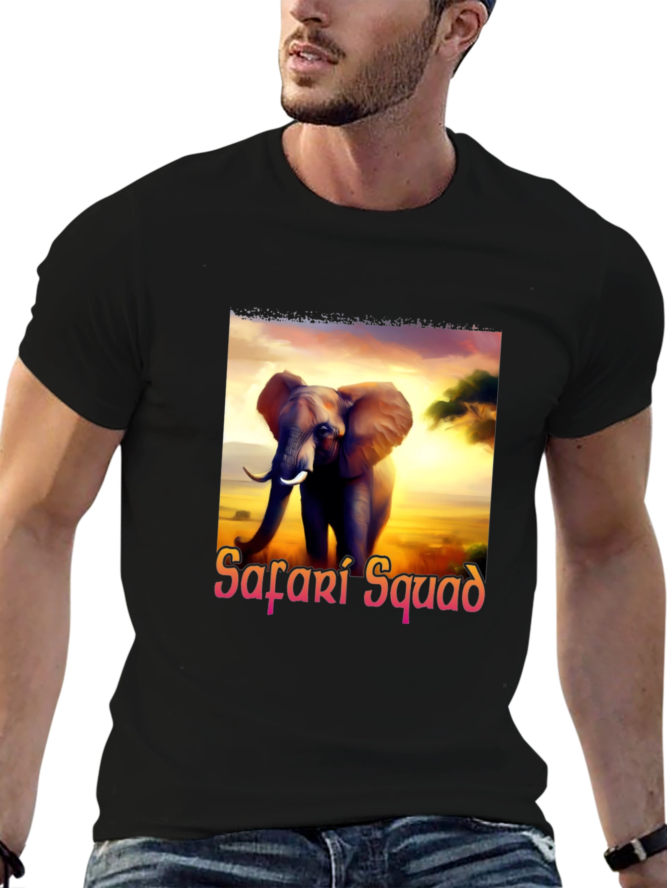 Safari Squad Elephant Graphic Tee - Adventure Awaits!