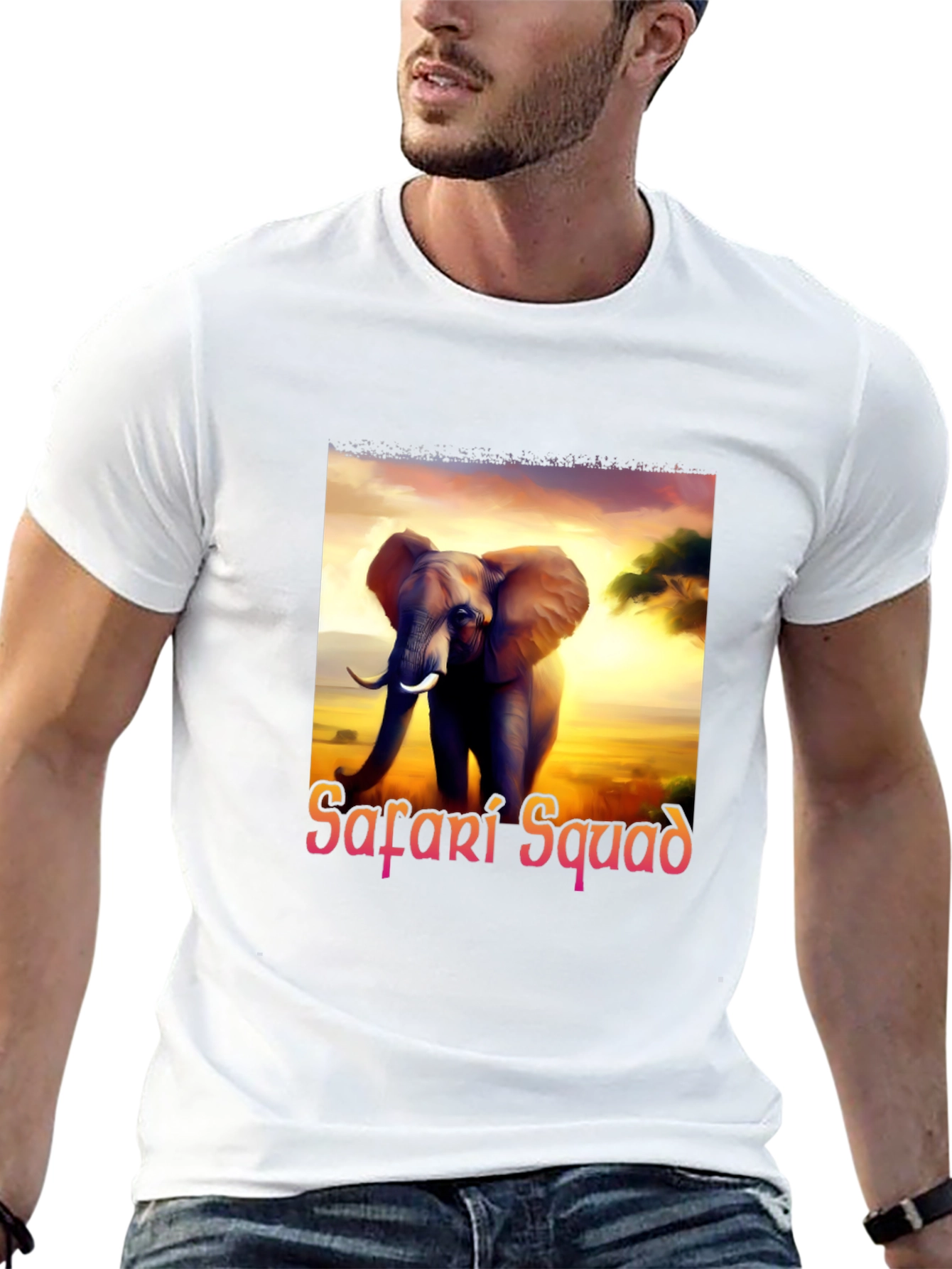 Safari Squad Elephant Graphic Tee - Adventure Awaits!