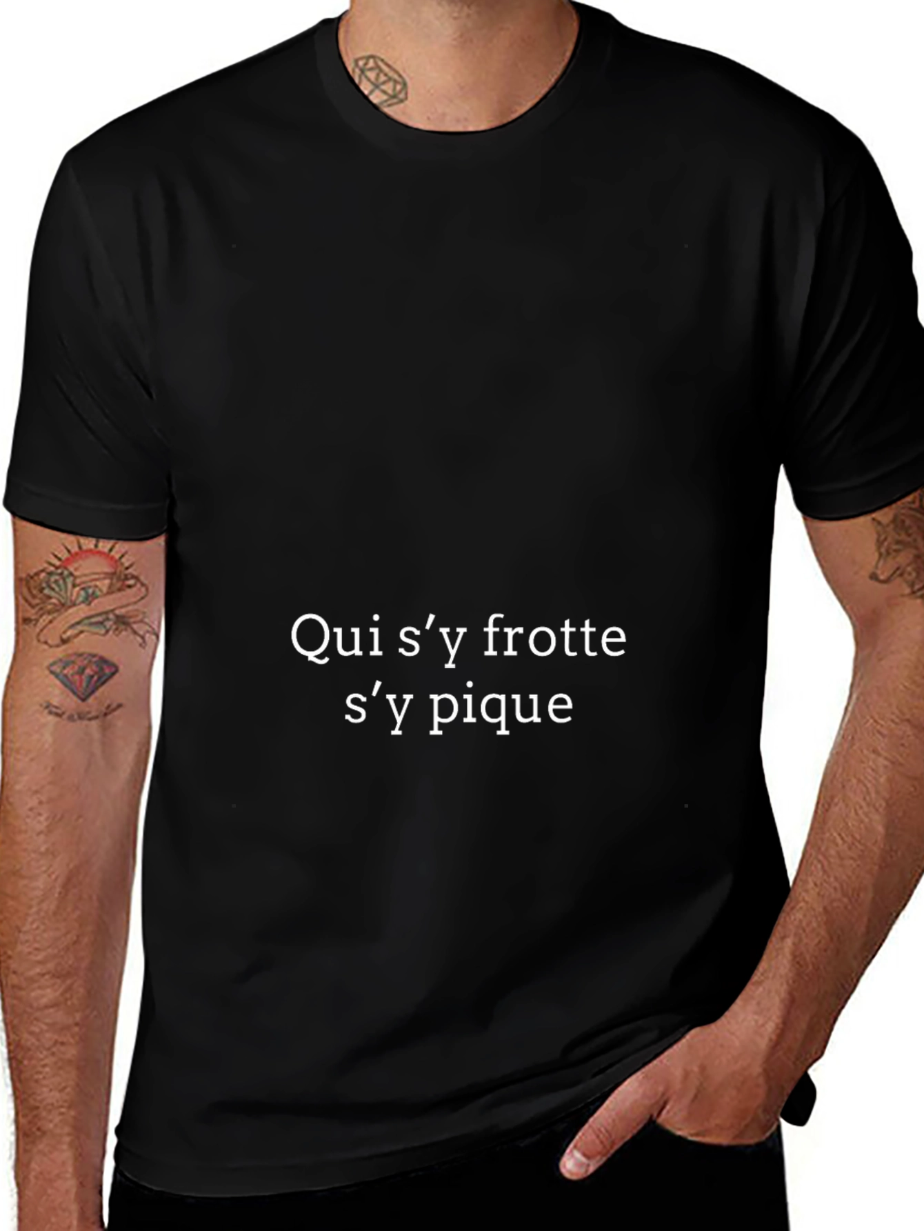 French Proverb Black T-Shirt