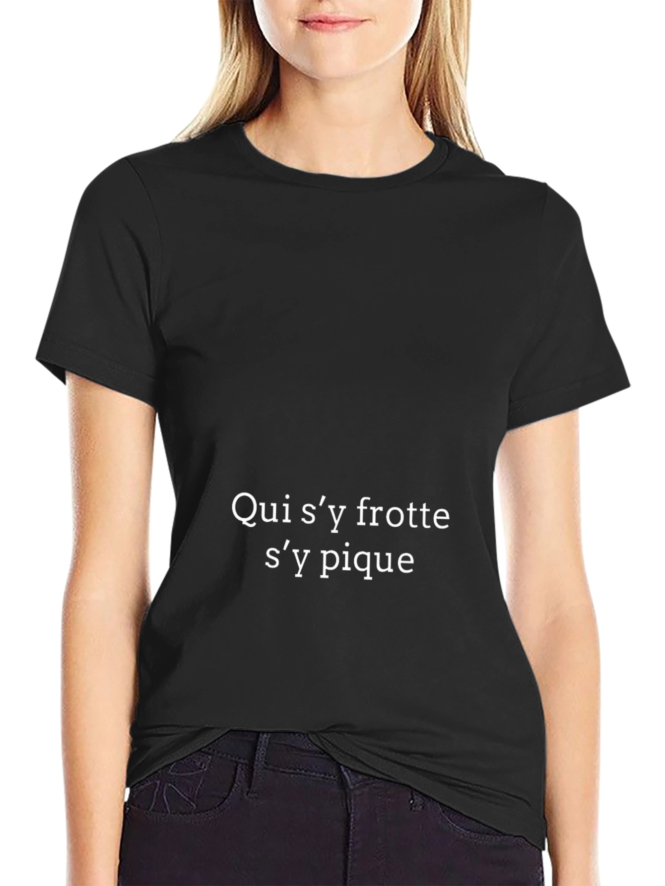 French Proverb Black T-Shirt