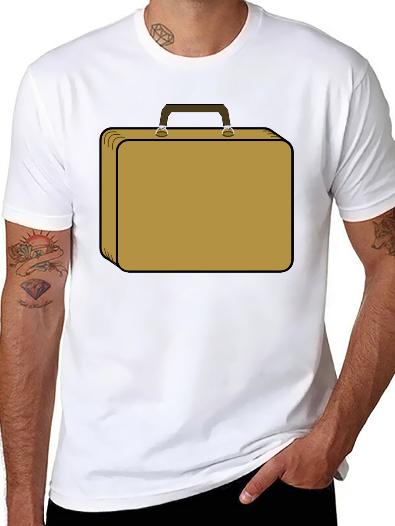 Briefcase Graphic T-Shirt - Novelty Design Tee