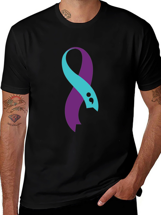 Semicolon Ribbon Mental Health Awareness T-Shirt