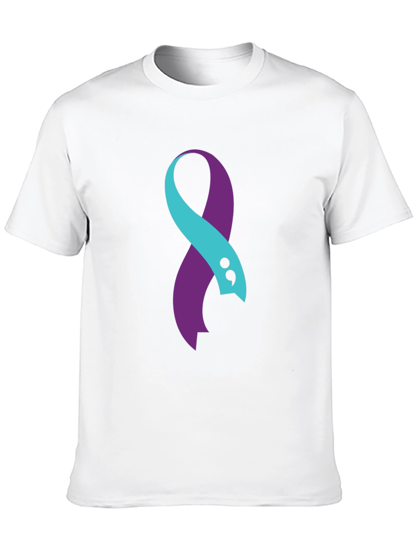 Semicolon Ribbon Mental Health Awareness T-Shirt