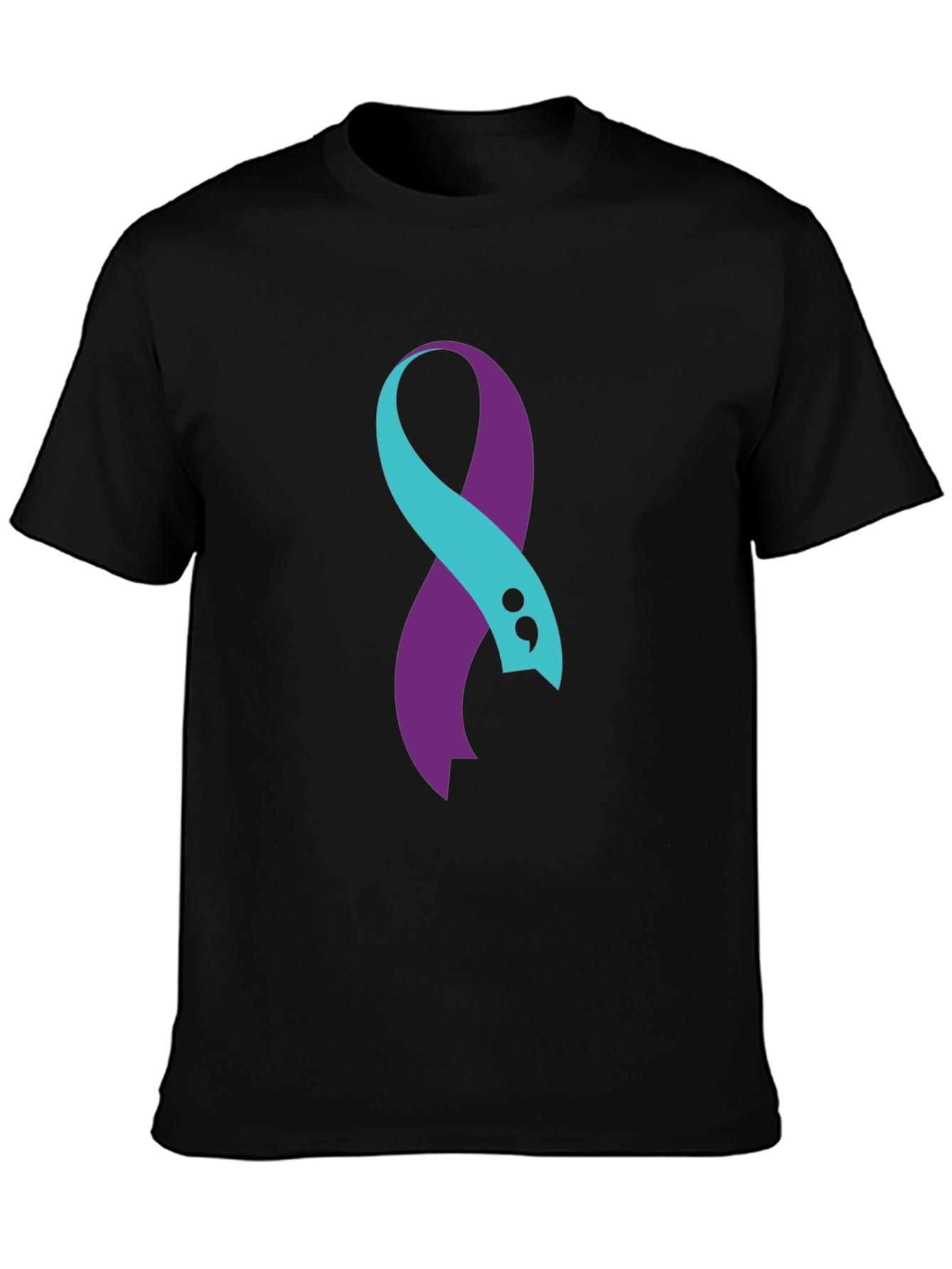 Semicolon Ribbon Mental Health Awareness T-Shirt