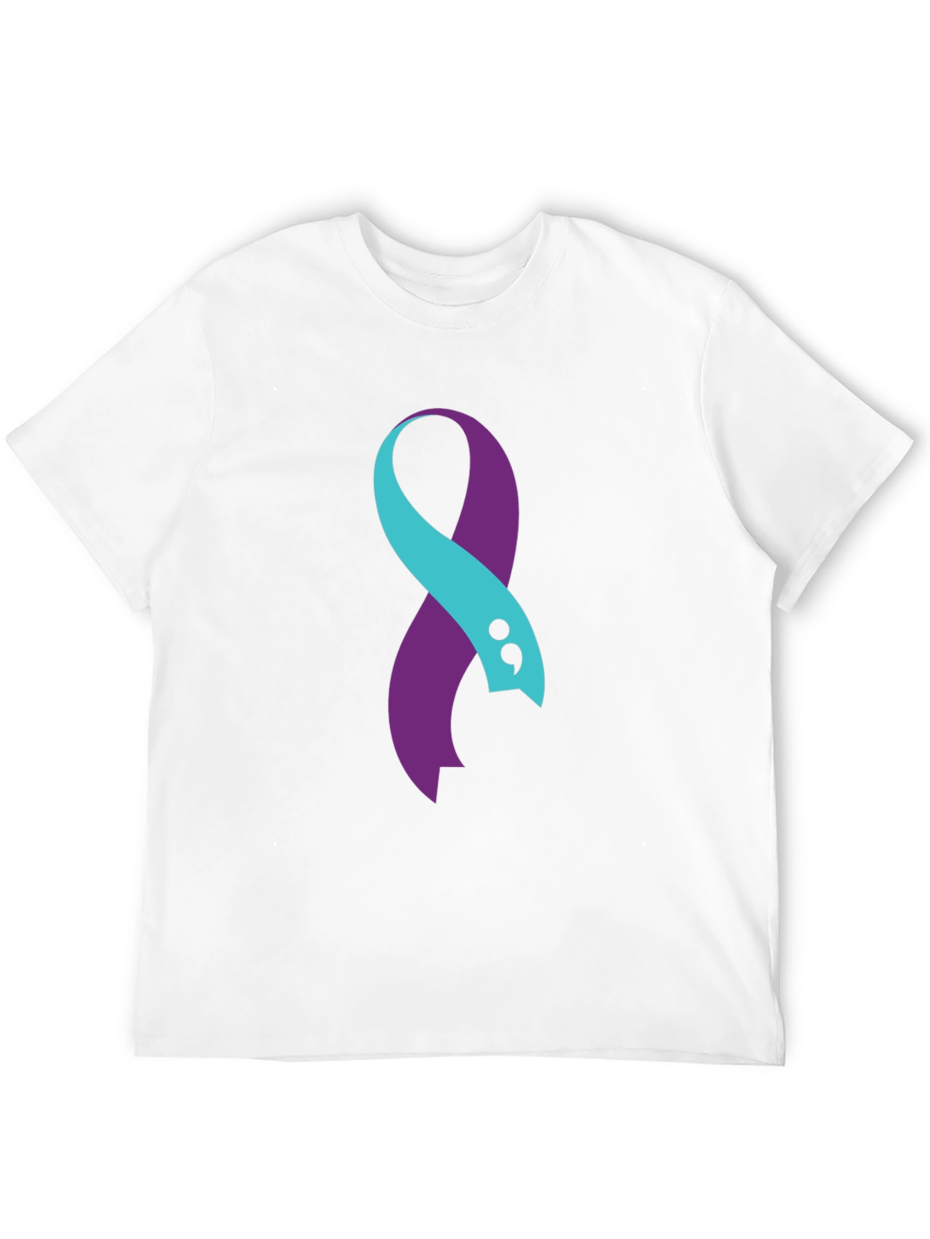 Semicolon Ribbon Mental Health Awareness T-Shirt