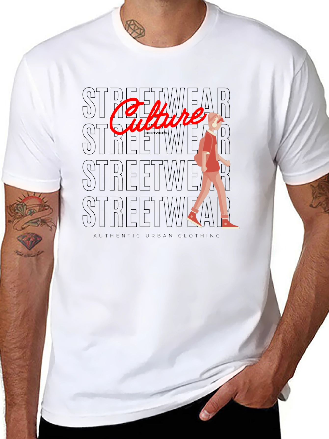 Streetwear Culture Graphic Black T-Shirt