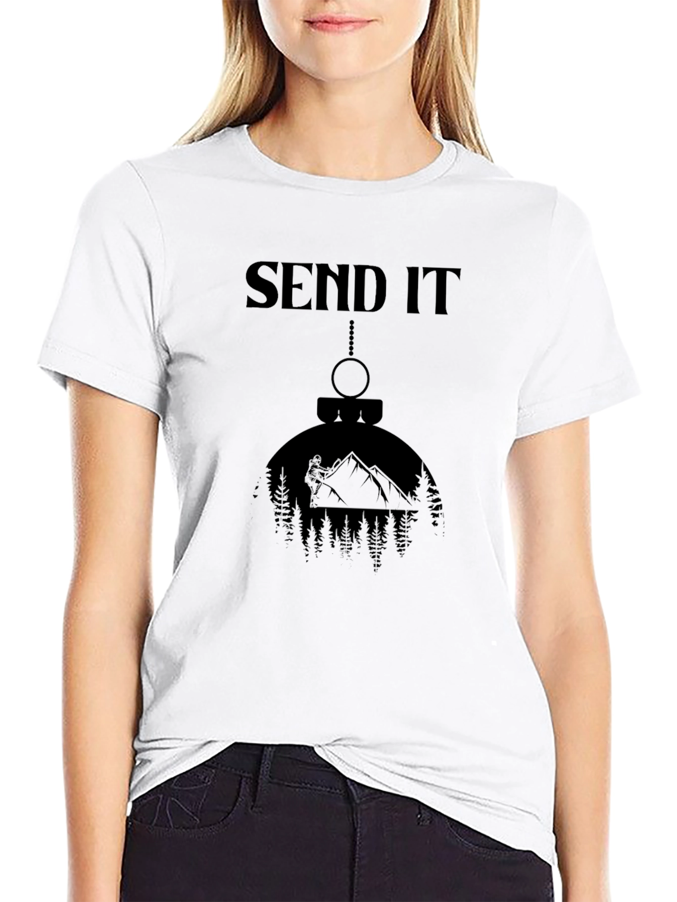 Send It Mountain Adventure Black T-Shirt