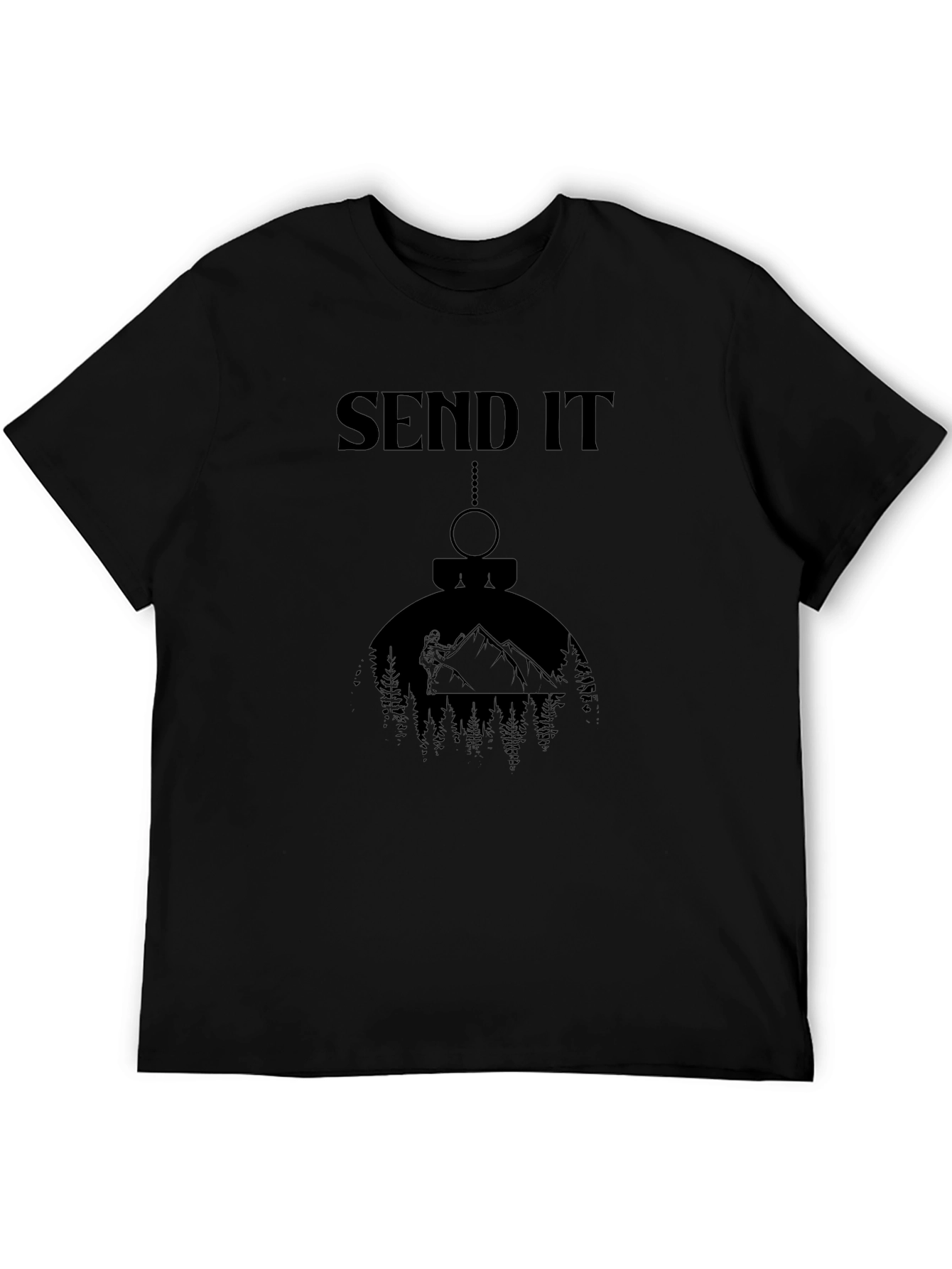 Send It Mountain Adventure Black T-Shirt