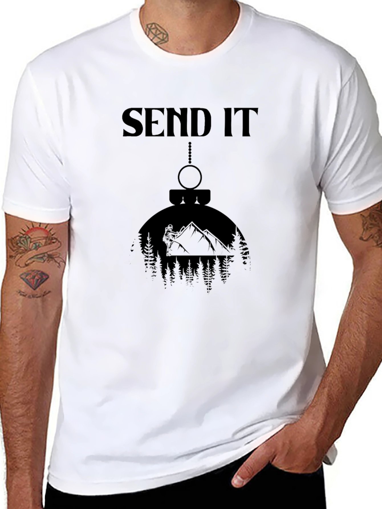 Send It Mountain Adventure Black T-Shirt