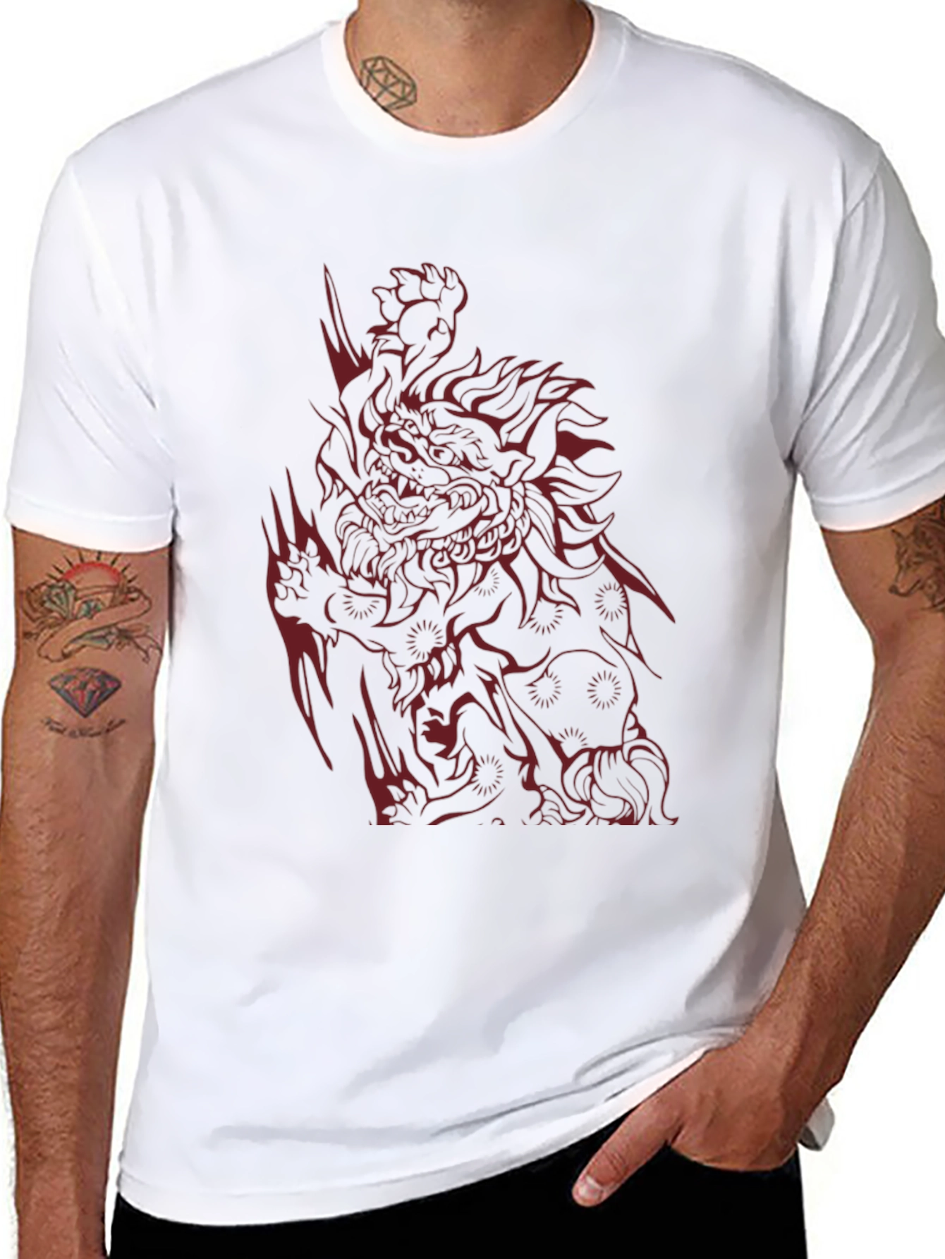 Red Dragon Graphic Black T-Shirt