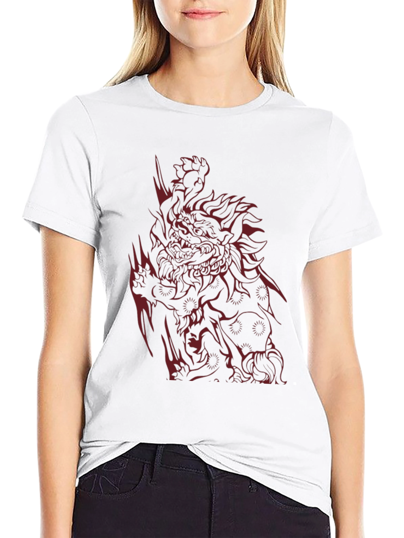 Red Dragon Graphic Black T-Shirt