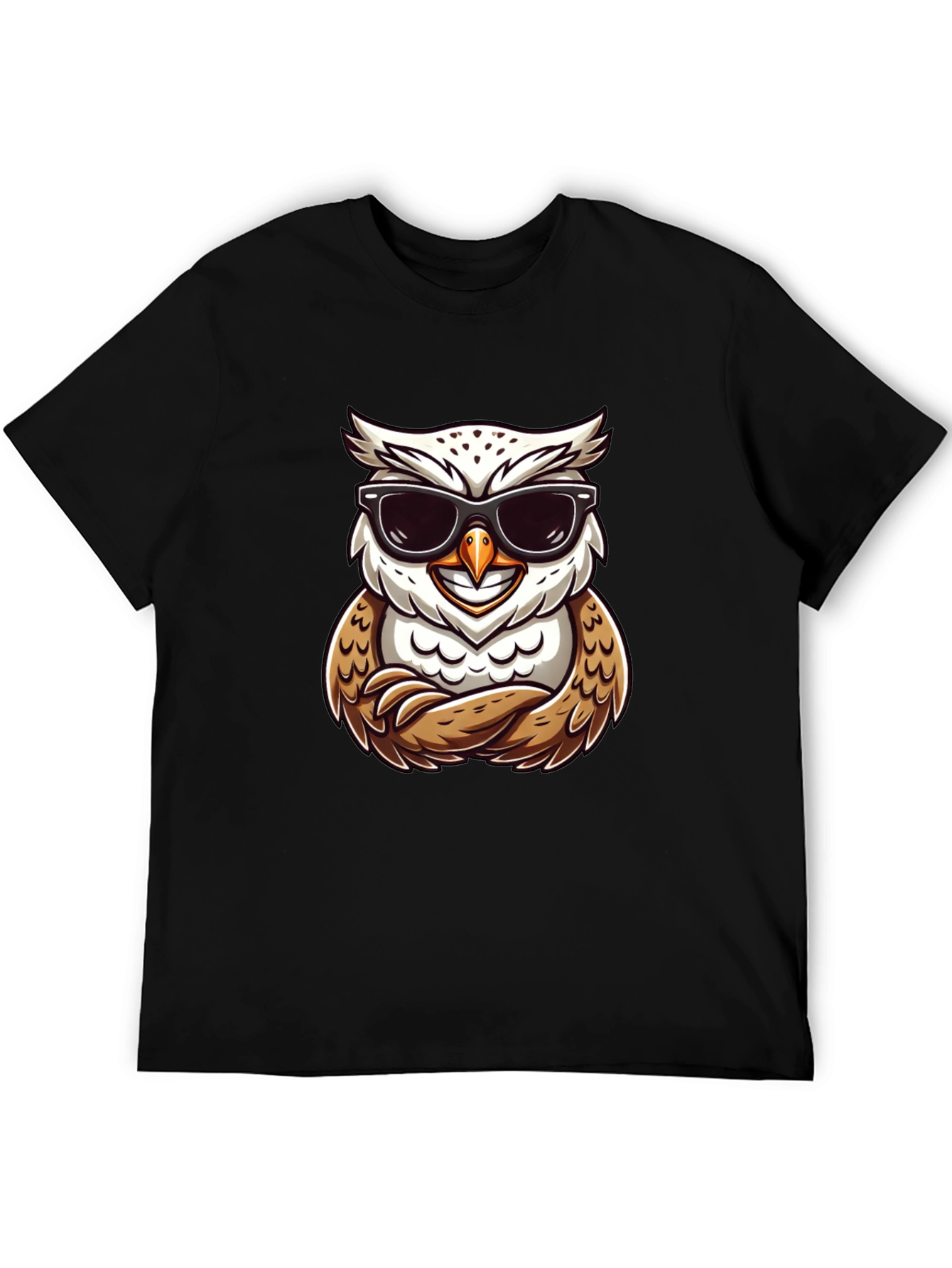 Cool Owl Graphic Tee - Trendy Bird Design