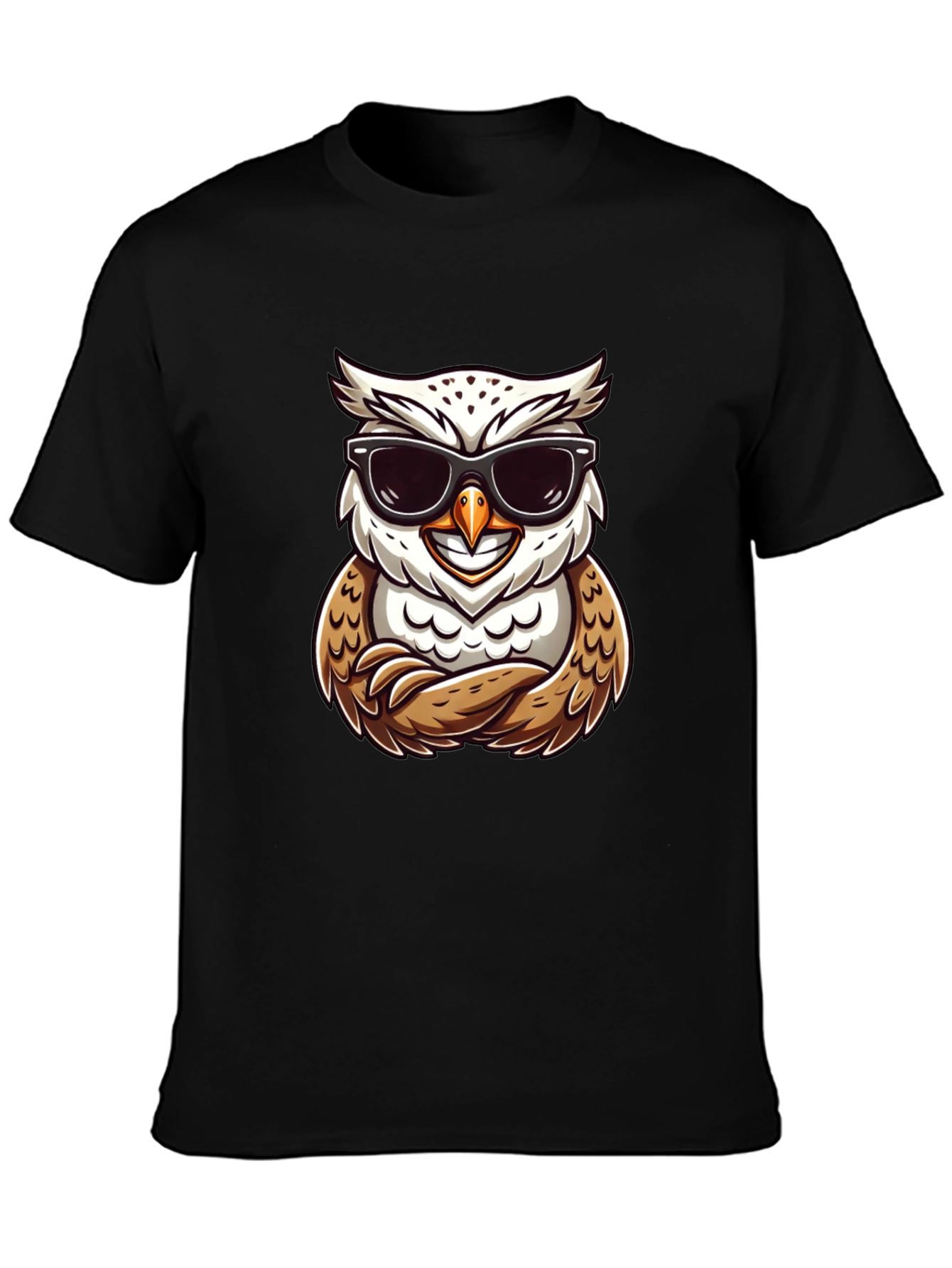Cool Owl Graphic Tee - Trendy Bird Design