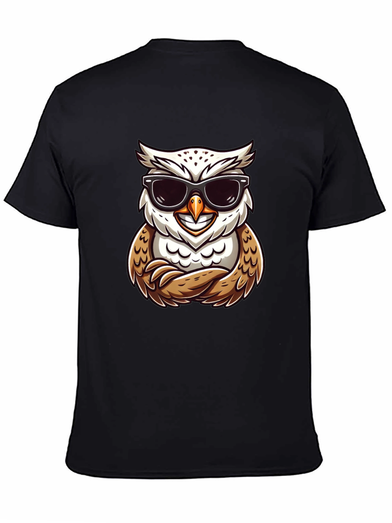 Cool Owl Graphic Tee - Trendy Bird Design