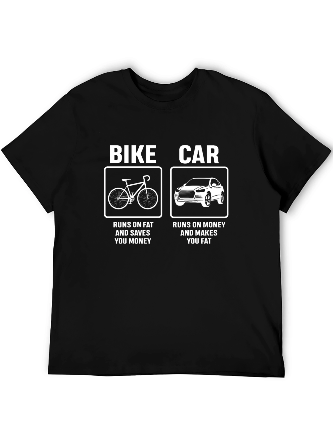 Bike vs Car T-Shirt - Funny Graphic Tee