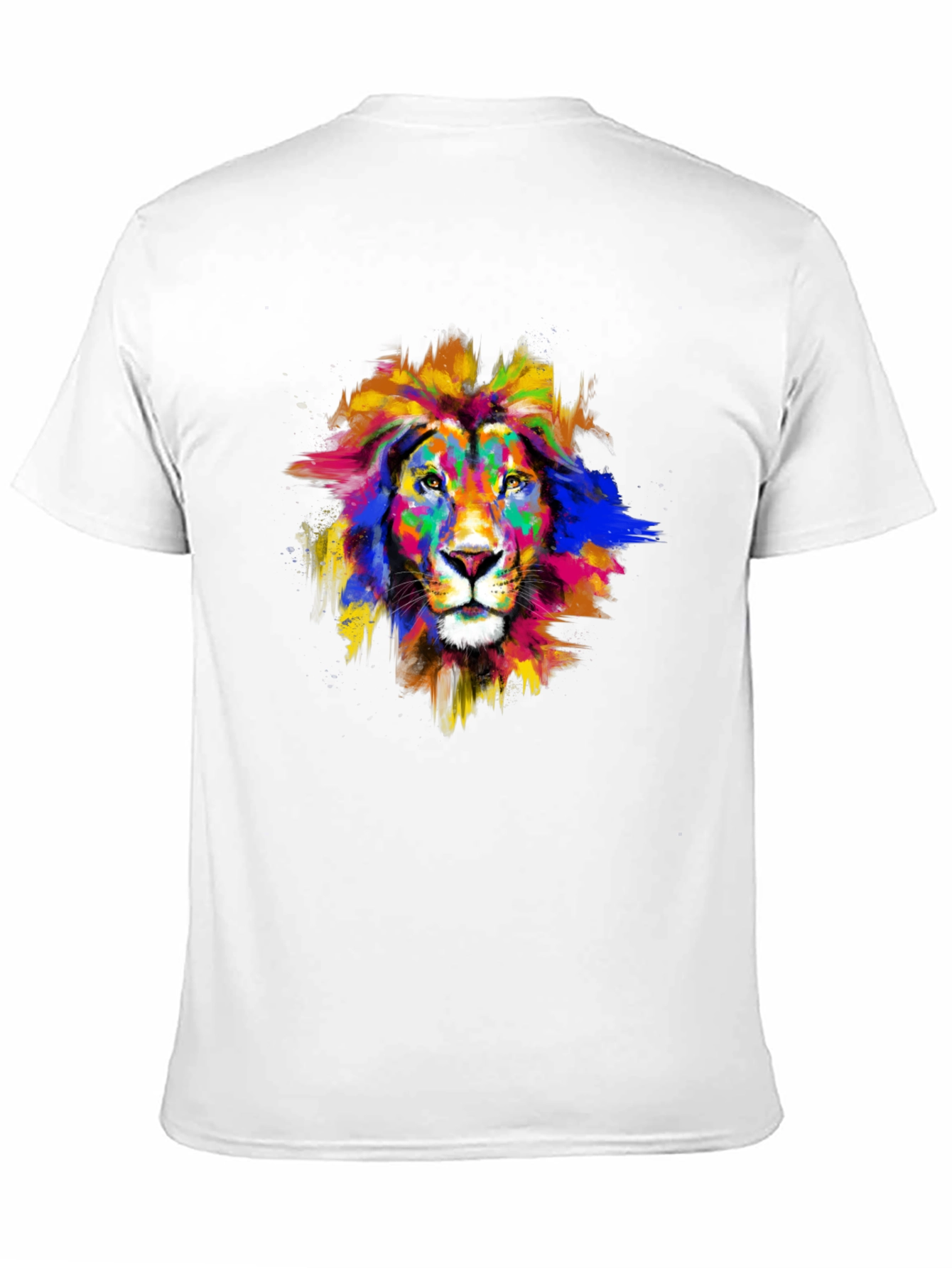 Vibrant Lion Graphic Black T-Shirt