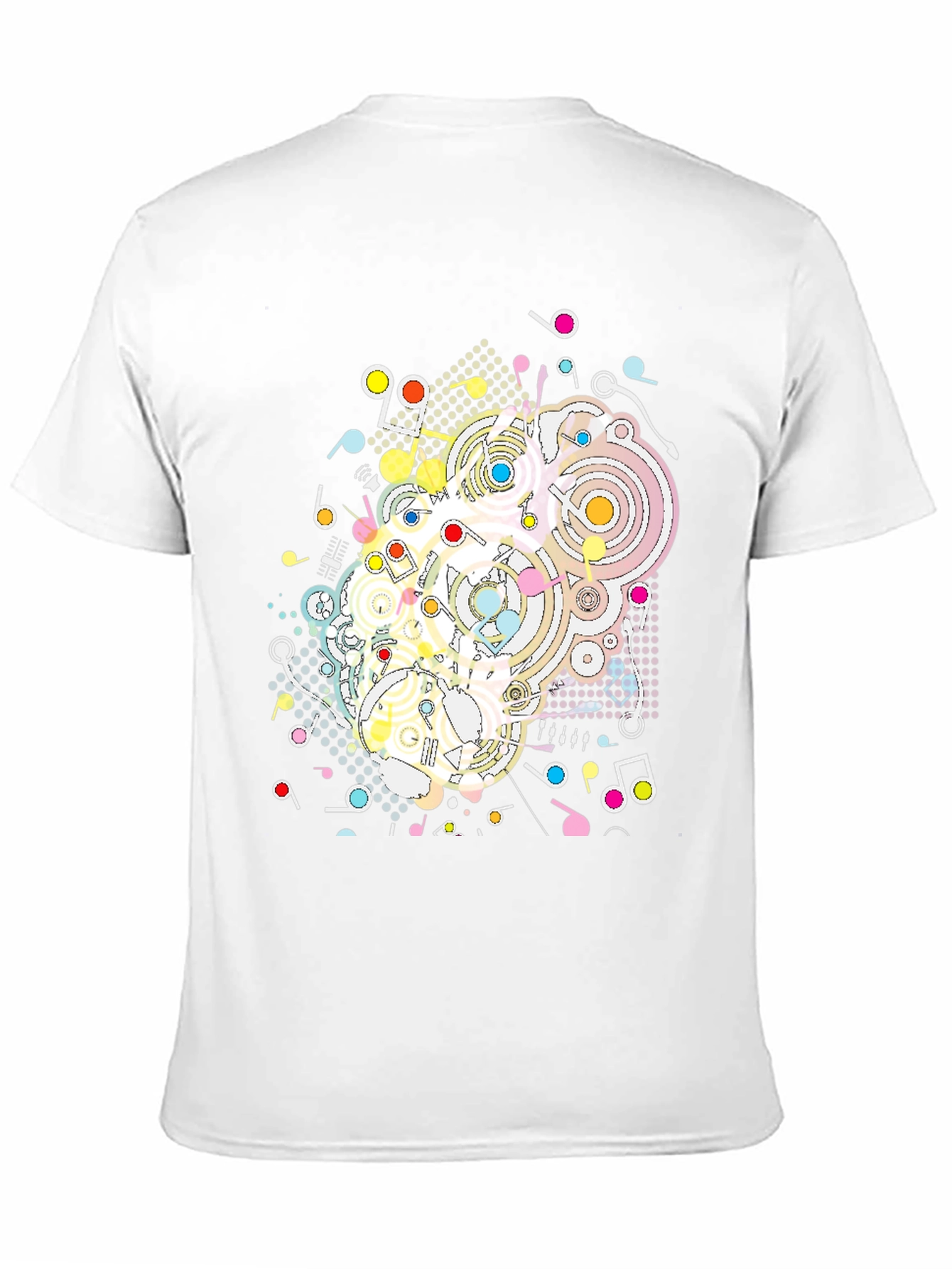 Abstract Music Note Graphic Tee - Modern Black T-Shirt