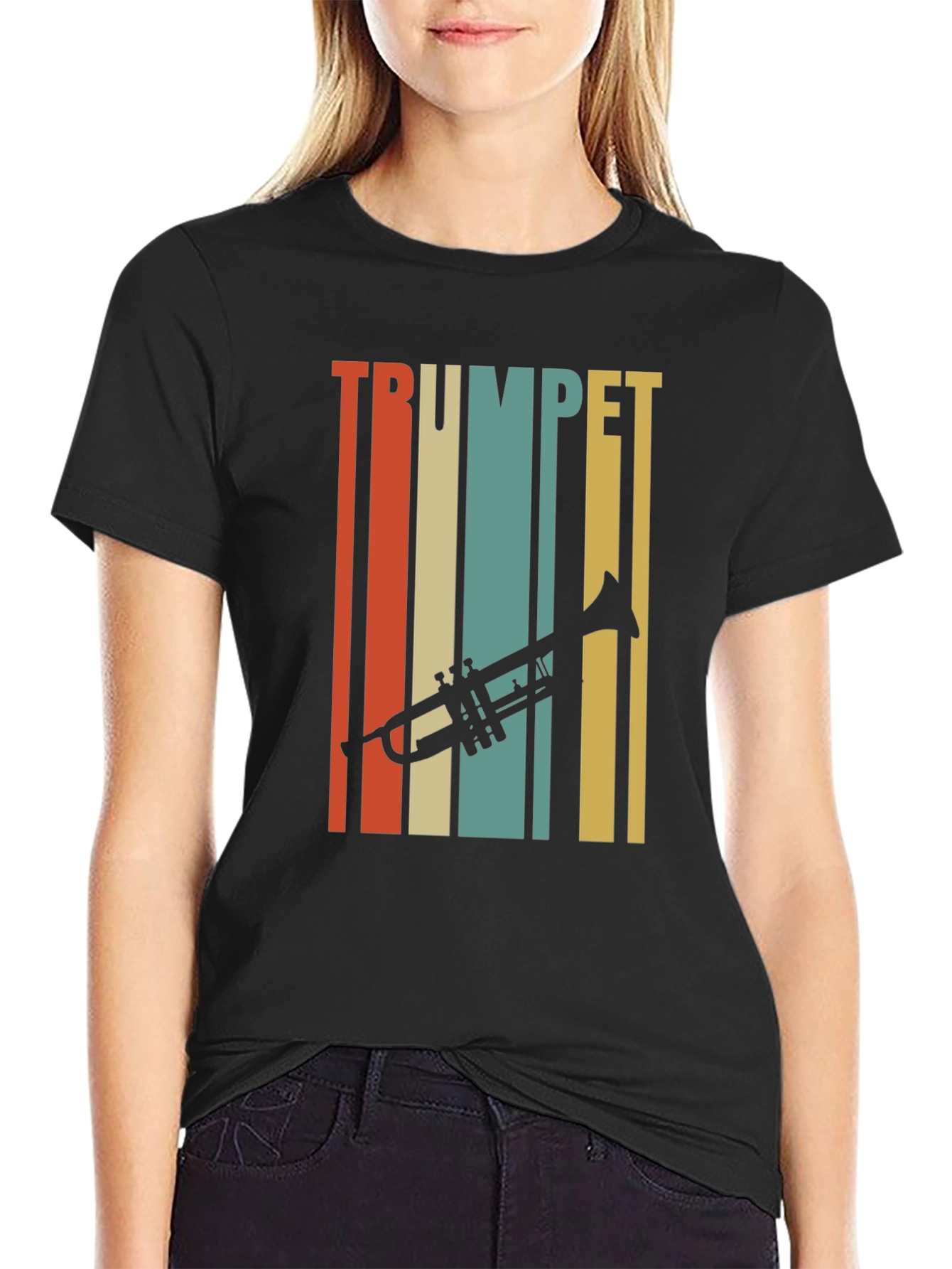 Retro Trumpet Player T-Shirt