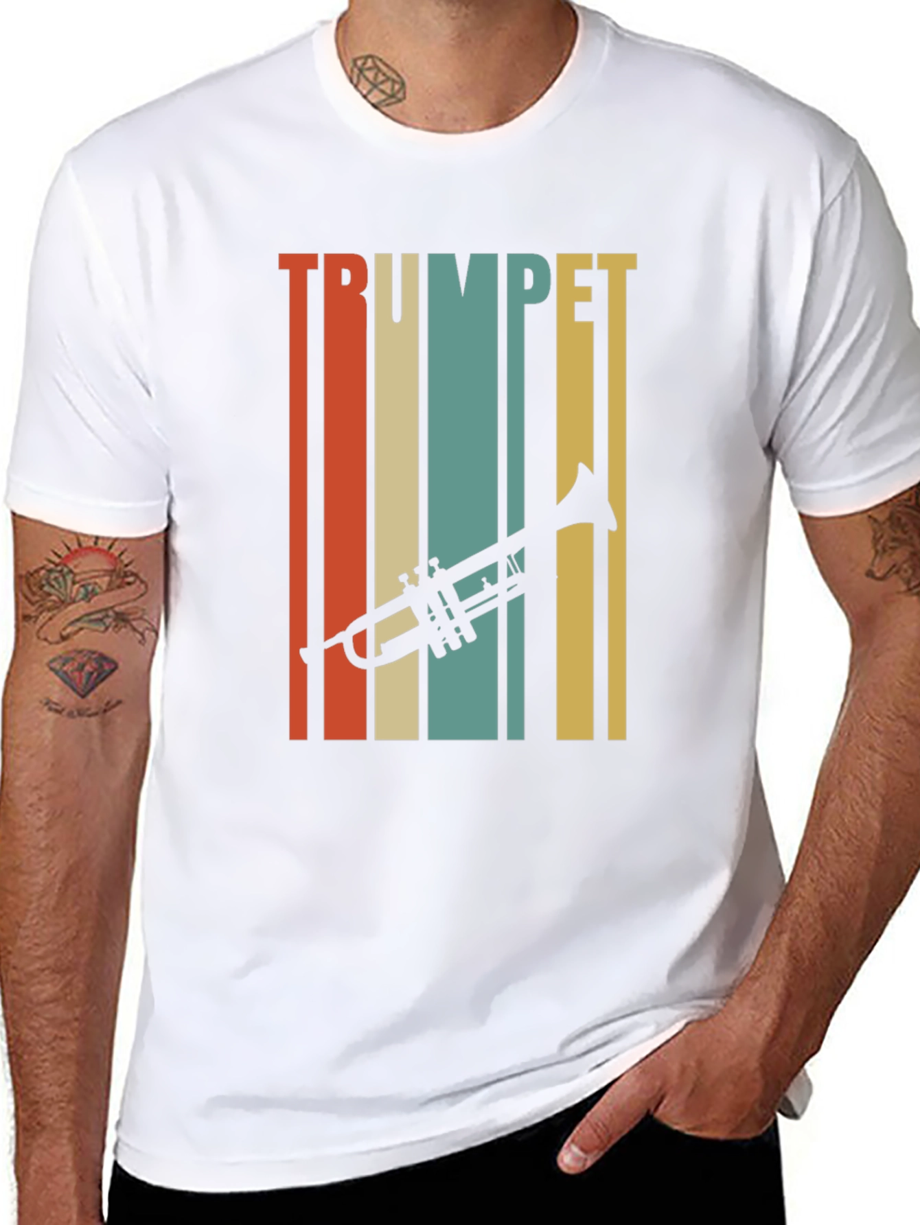 Retro Trumpet Player T-Shirt