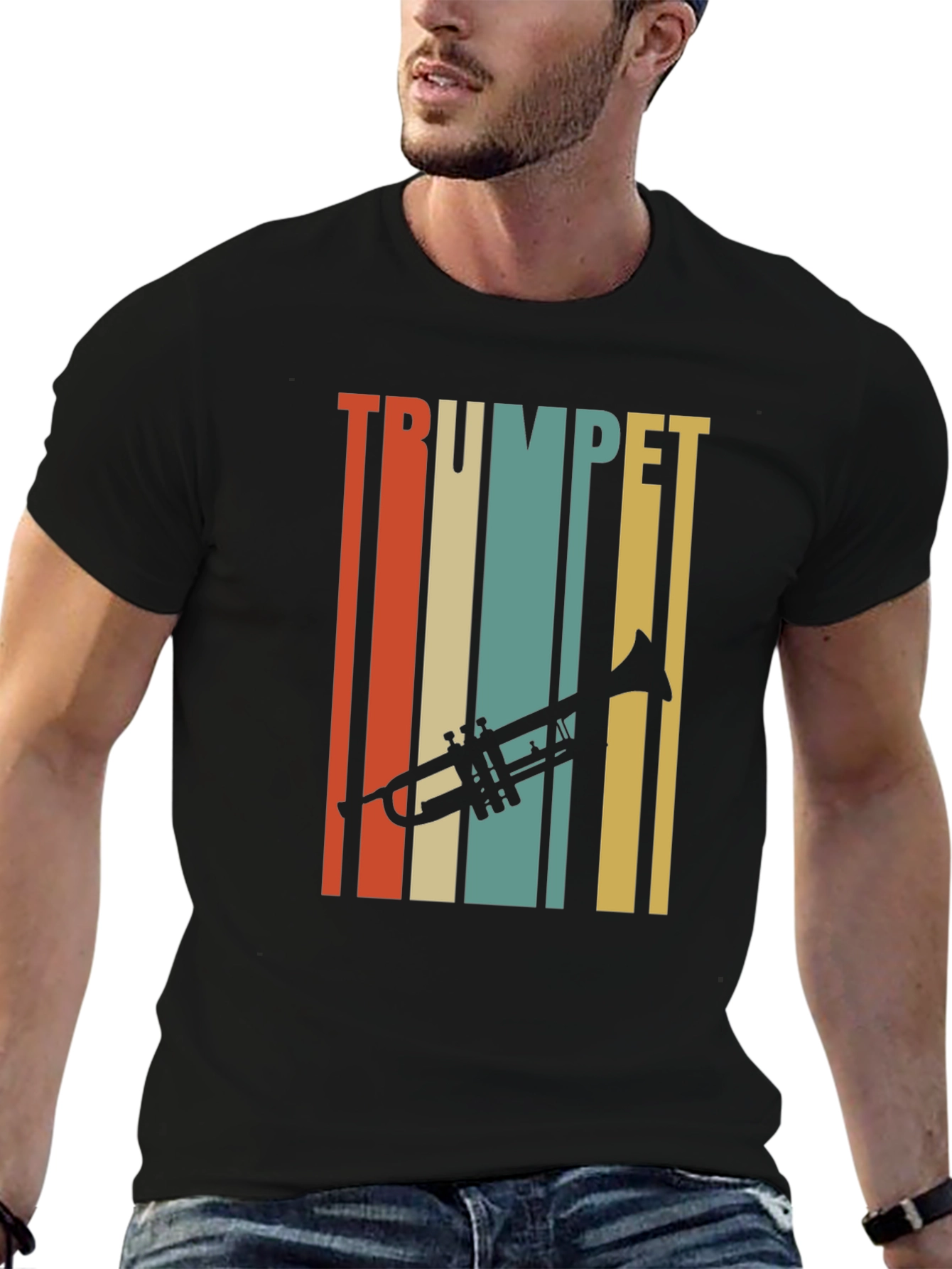Retro Trumpet Player T-Shirt