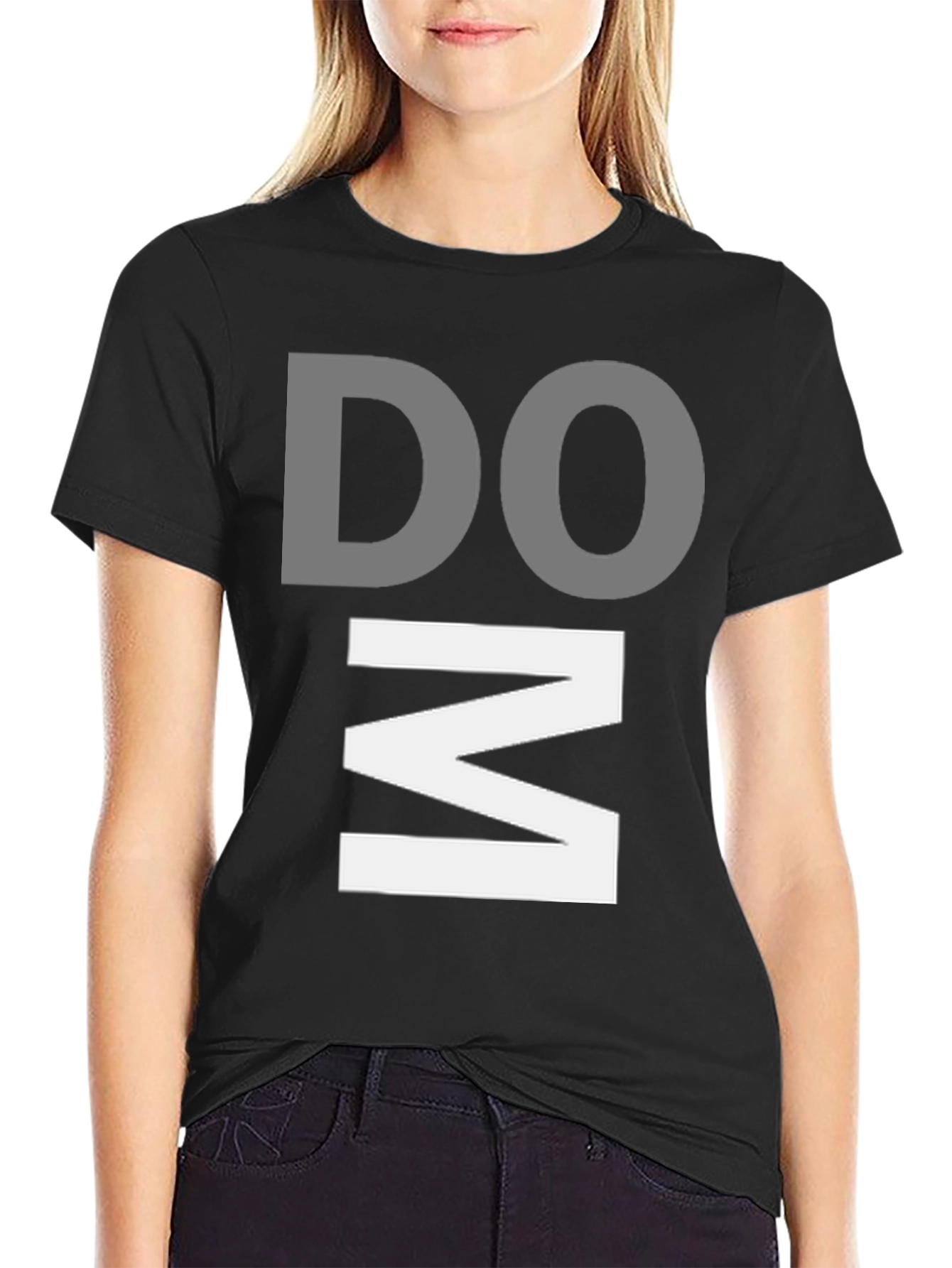 DOM Graphic Print Black T-Shirt