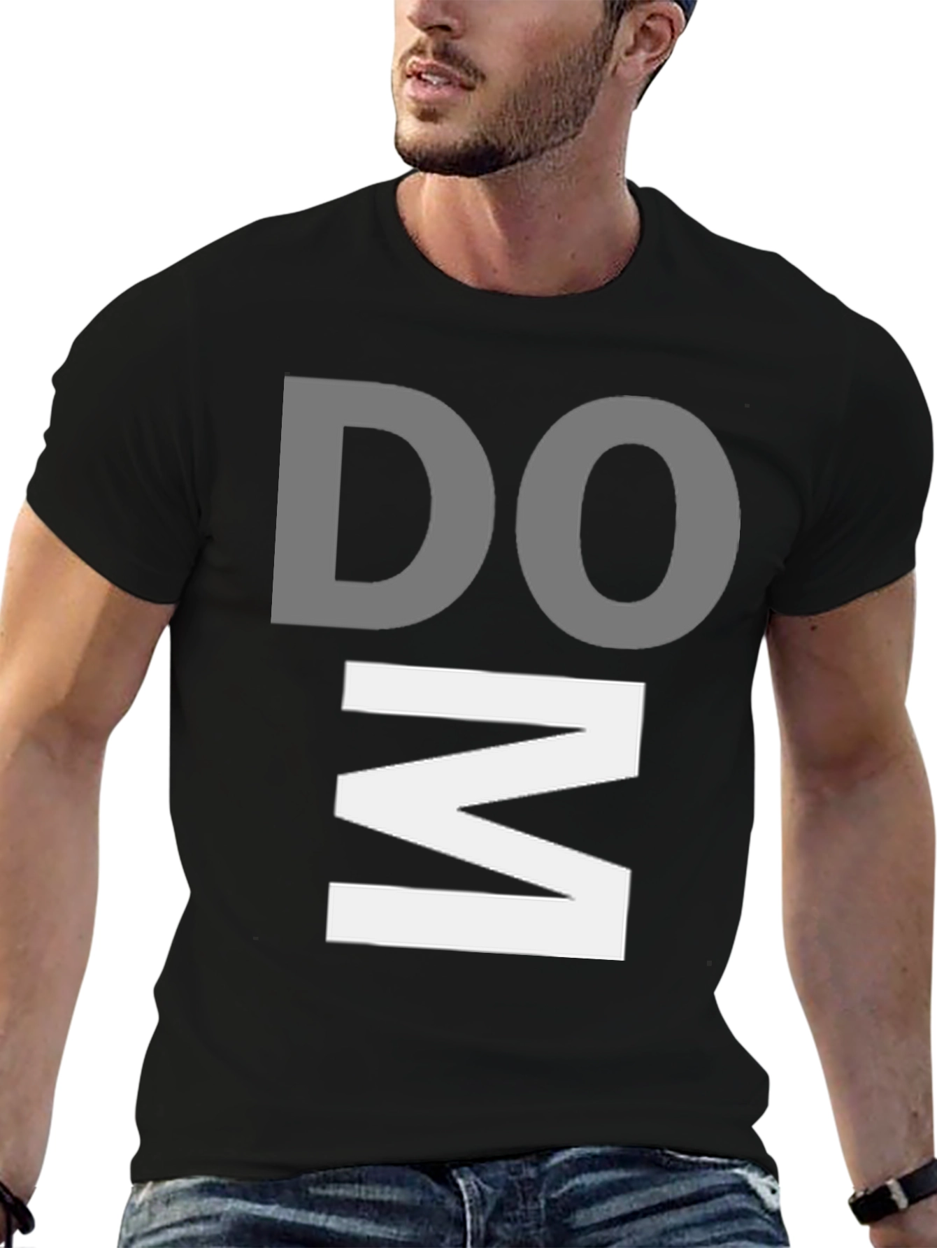 DOM Graphic Print Black T-Shirt