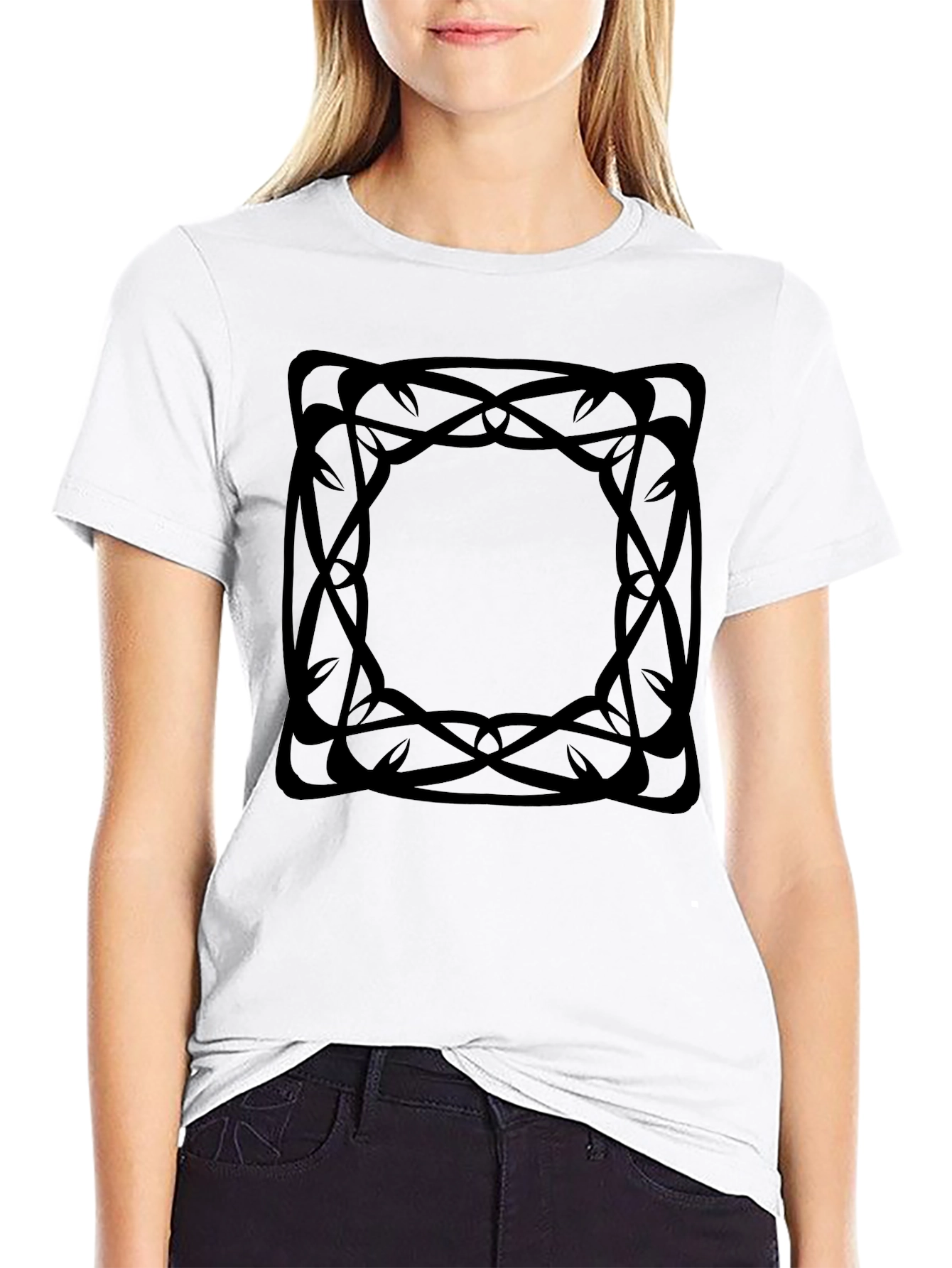 Abstract Graphic Tee - Black