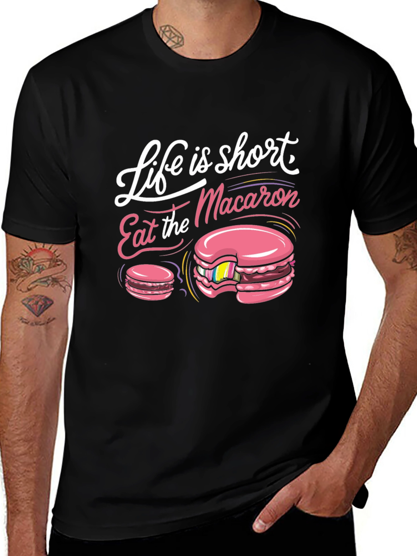 Life is Short Eat Macaron T-Shirt