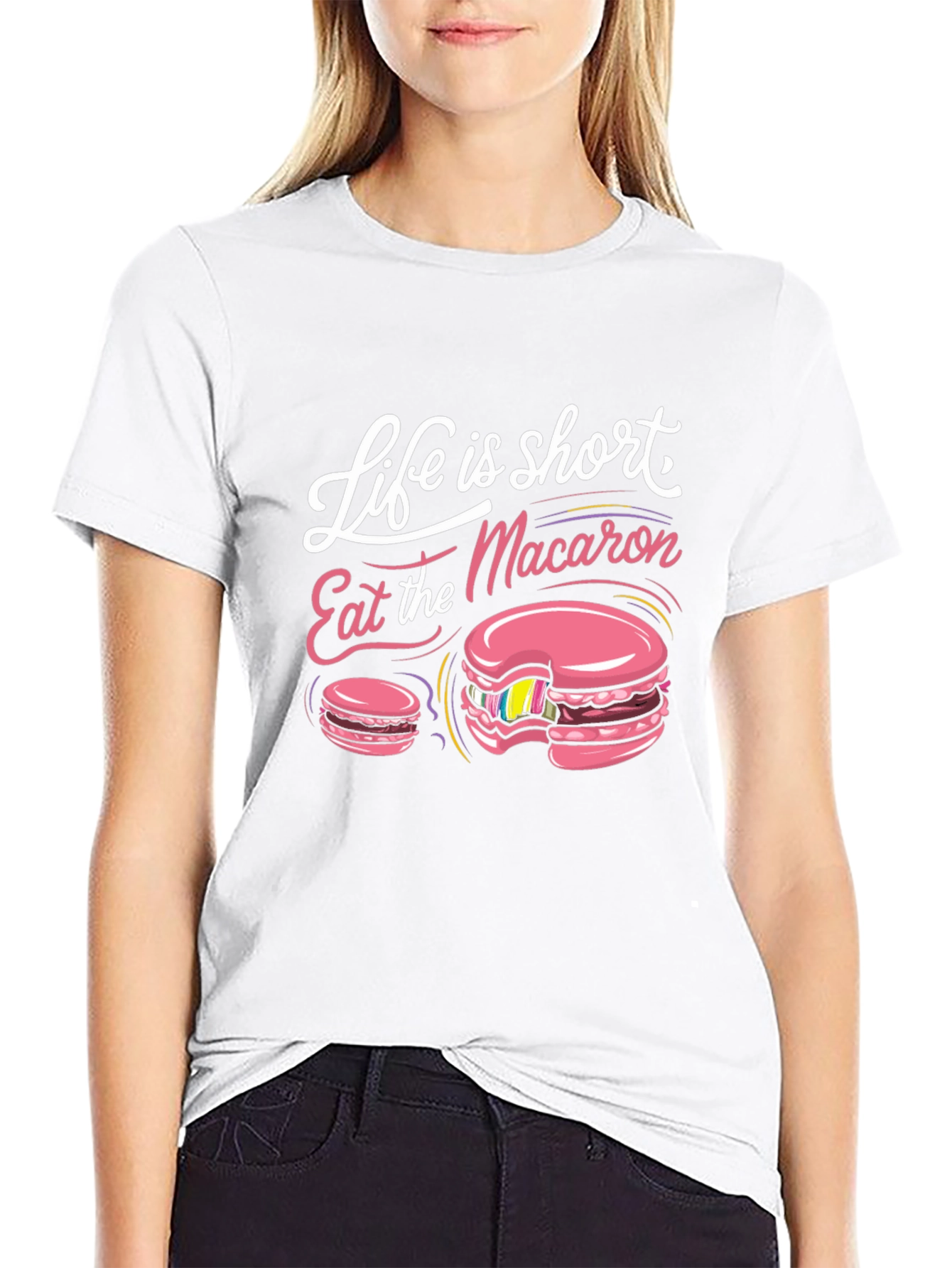 Life is Short Eat Macaron T-Shirt