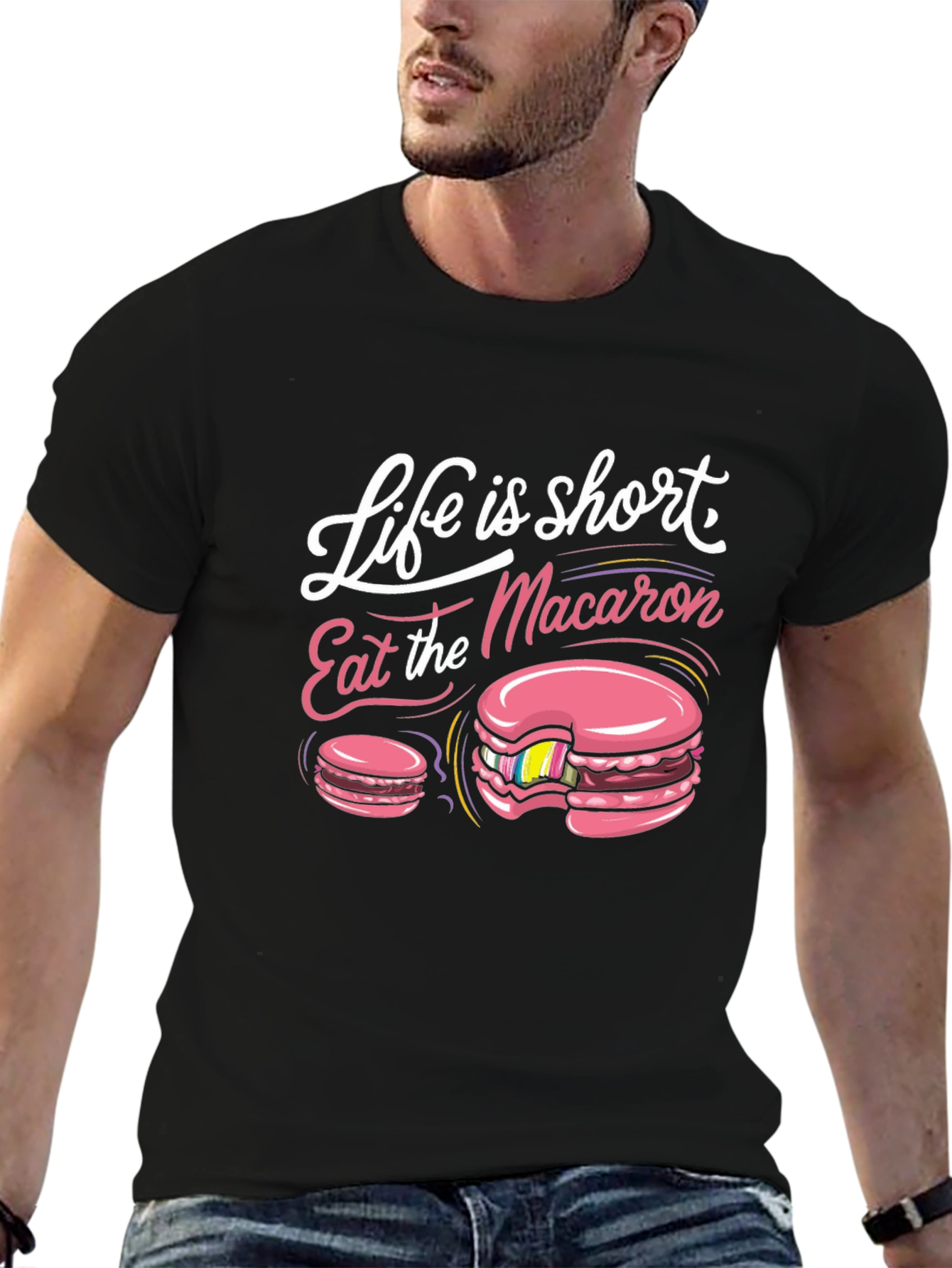 Life is Short Eat Macaron T-Shirt