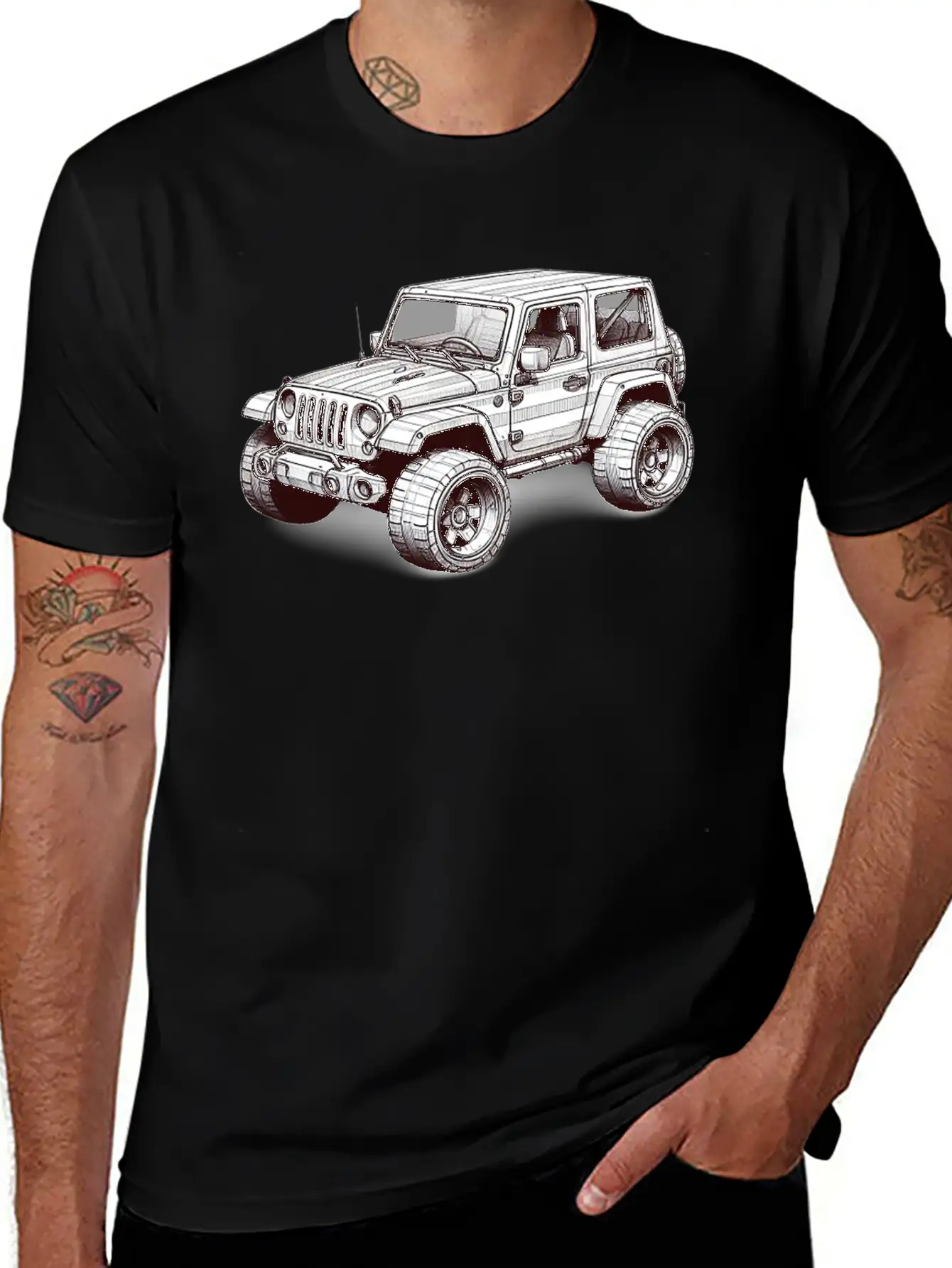 3d Off Road SUV Unisex Casual T-Shirt – Clean Design For Daily Comfort