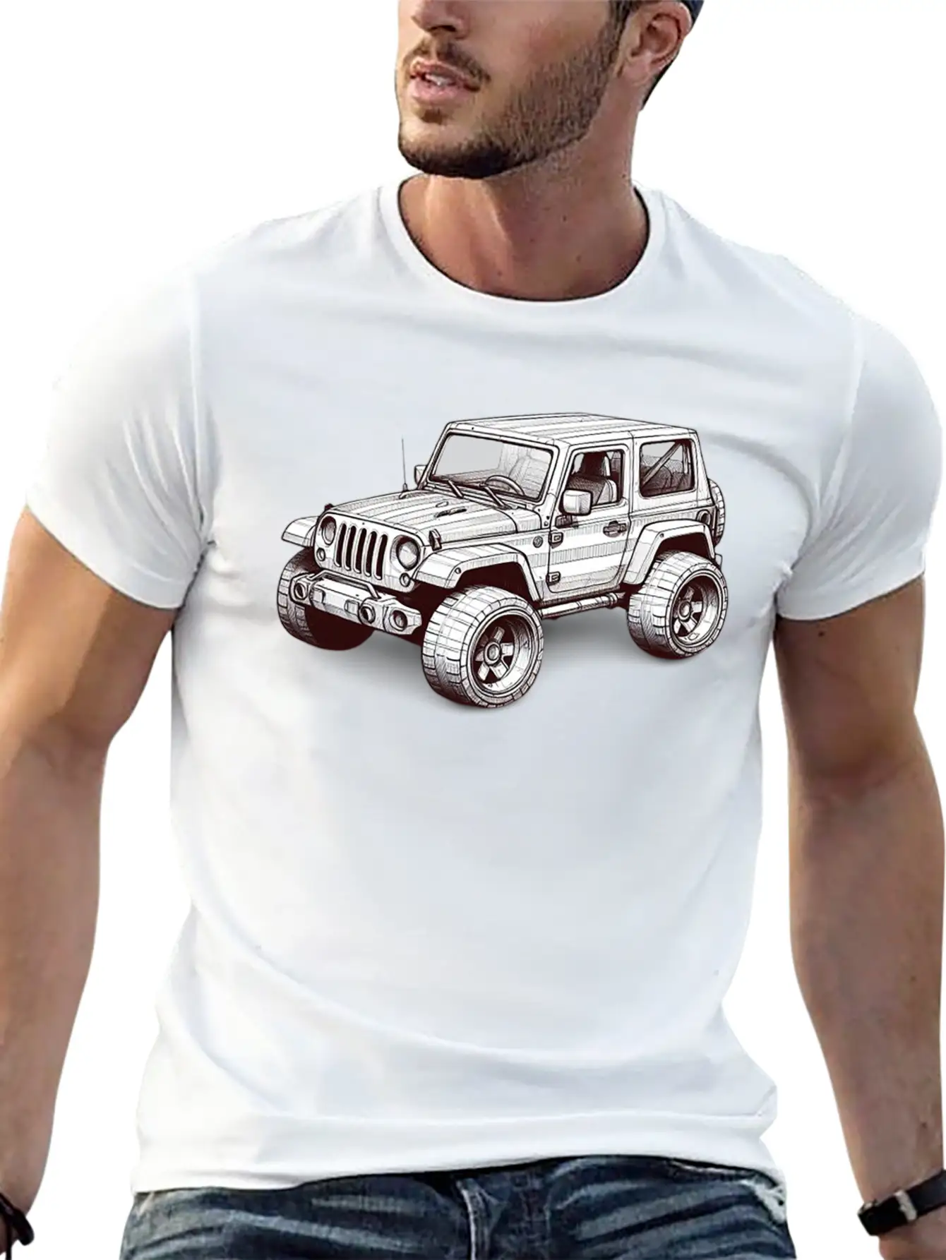 3d Off Road SUV Unisex Casual T-Shirt – Clean Design For Daily Comfort