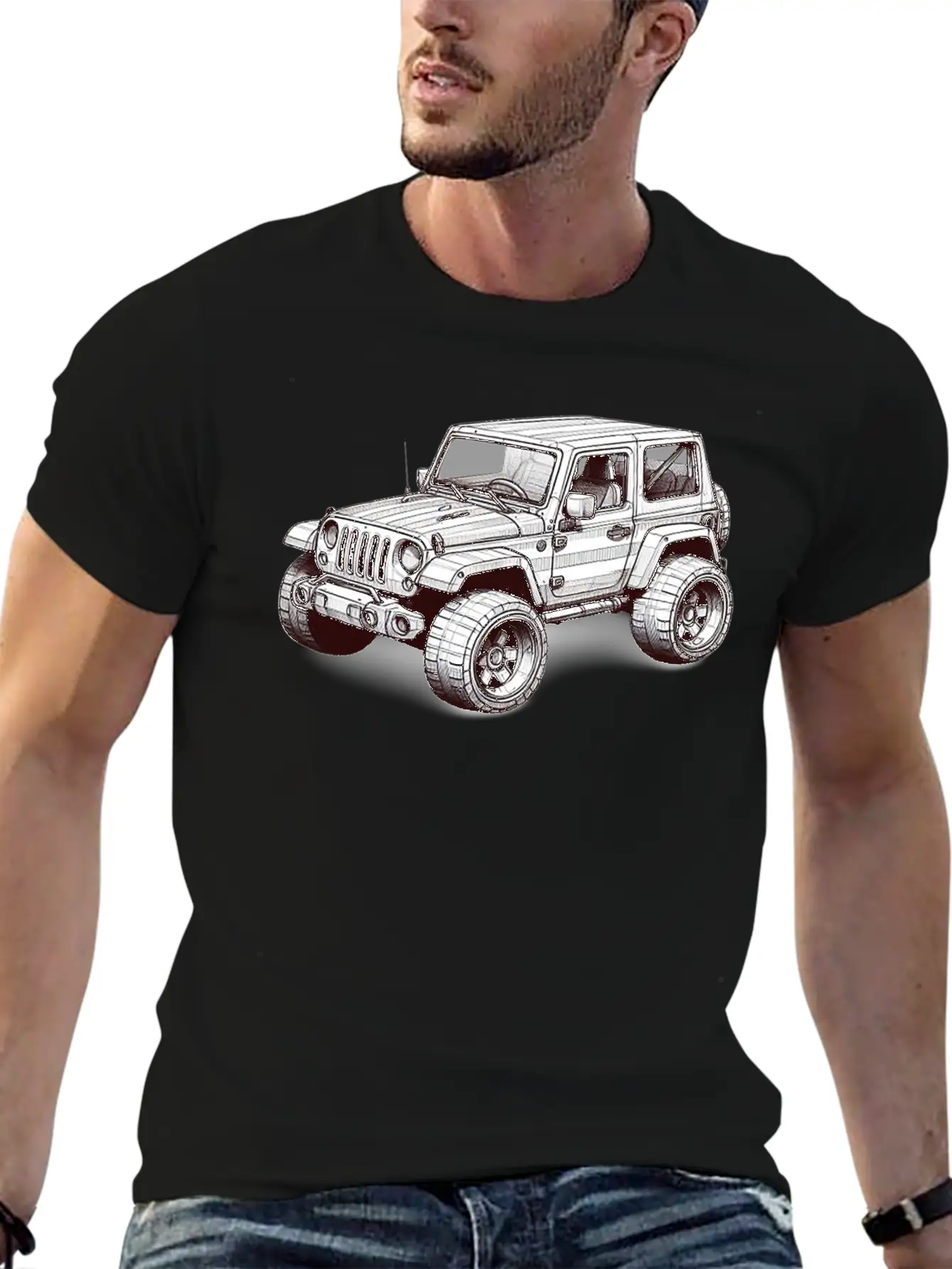 3d Off Road SUV Unisex Casual T-Shirt – Clean Design For Daily Comfort