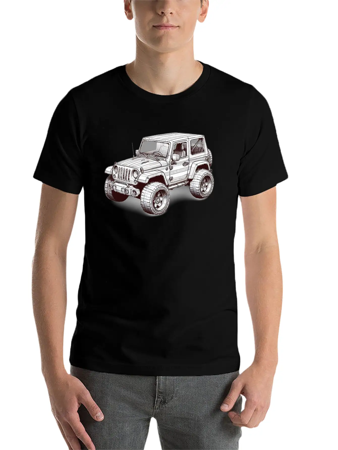 3d Off Road SUV Unisex Casual T-Shirt – Clean Design For Daily Comfort
