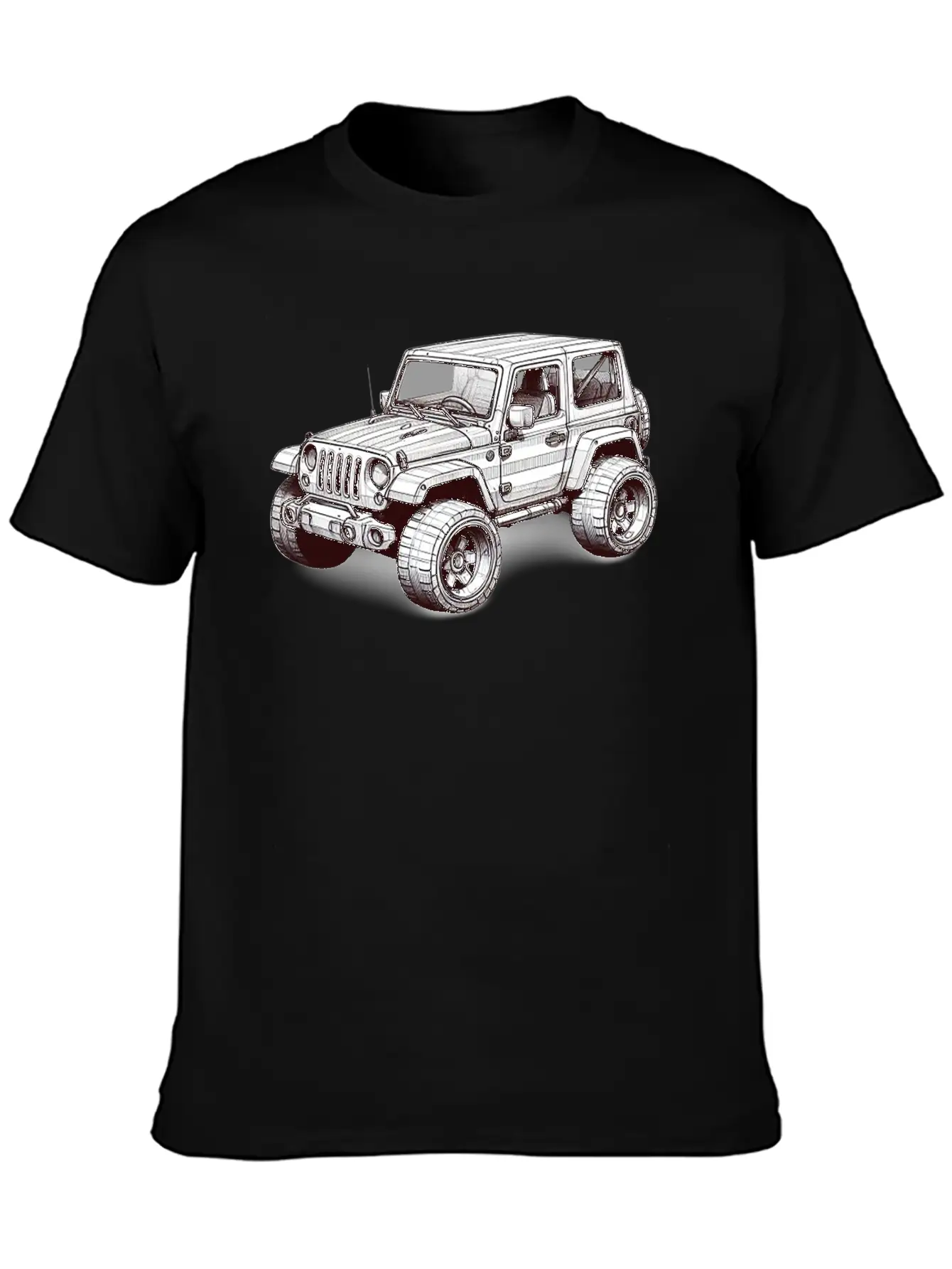 3d Off Road SUV Unisex Casual T-Shirt – Clean Design For Daily Comfort