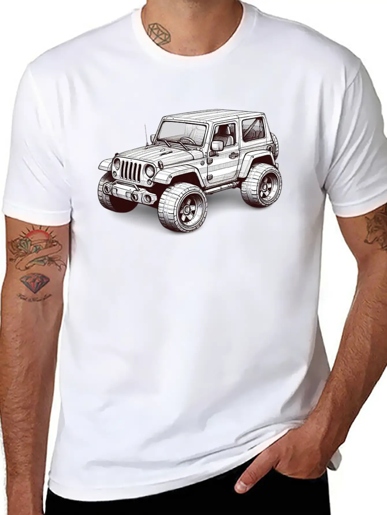 3d Off Road SUV Unisex Casual T-Shirt – Clean Design For Daily Comfort