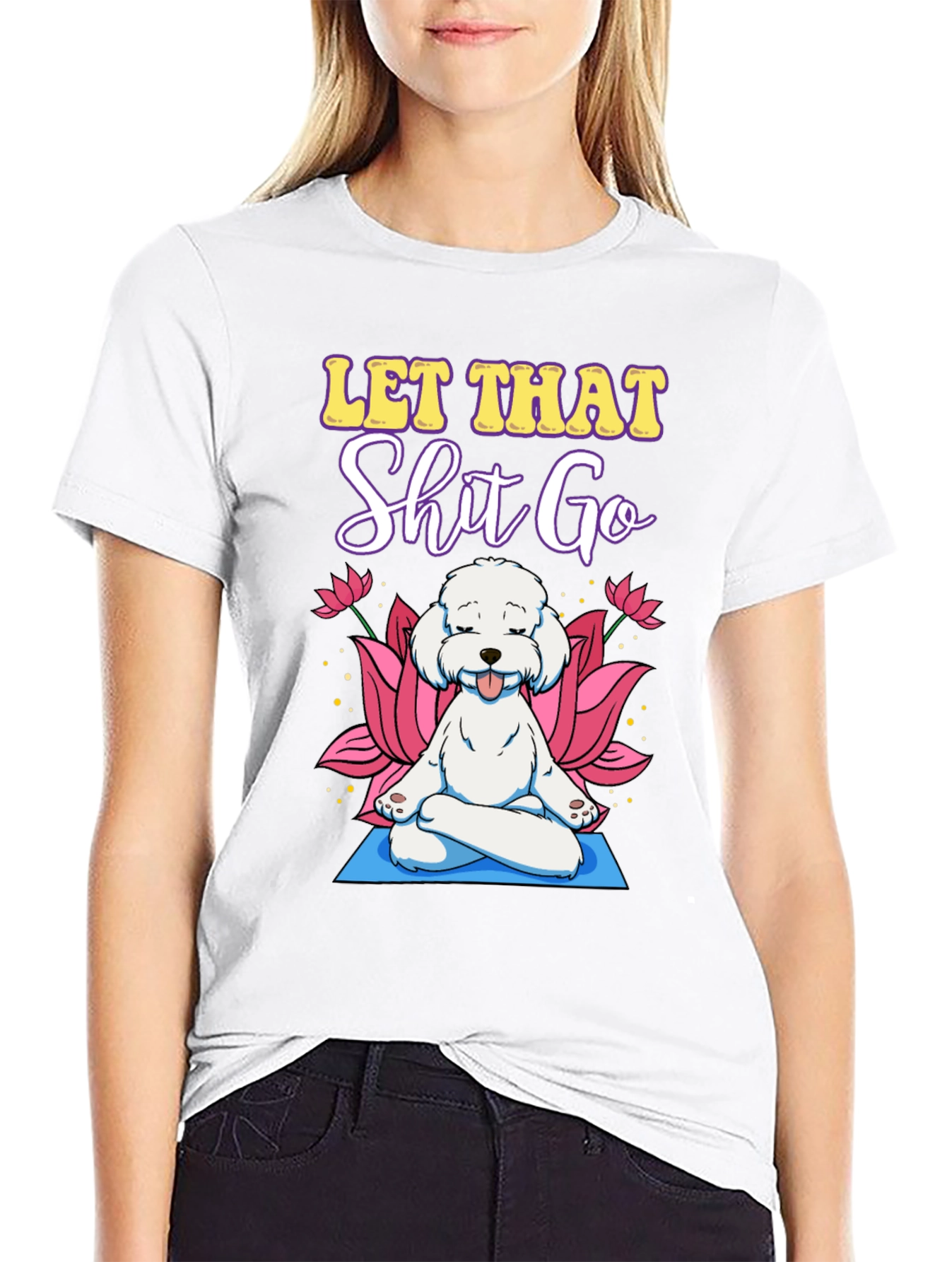 Let That Go Dog Meditation T-Shirt