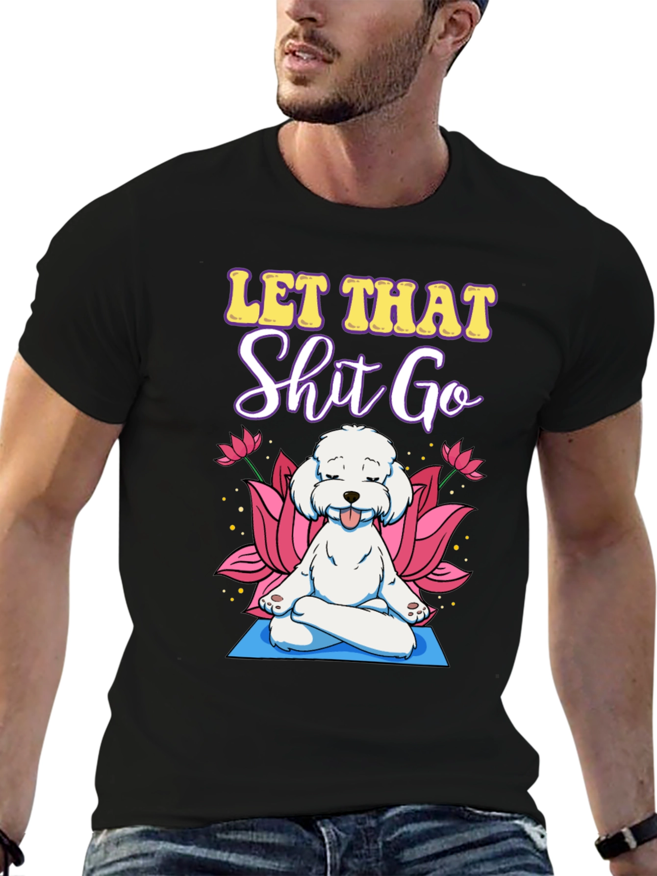 Let That Go Dog Meditation T-Shirt
