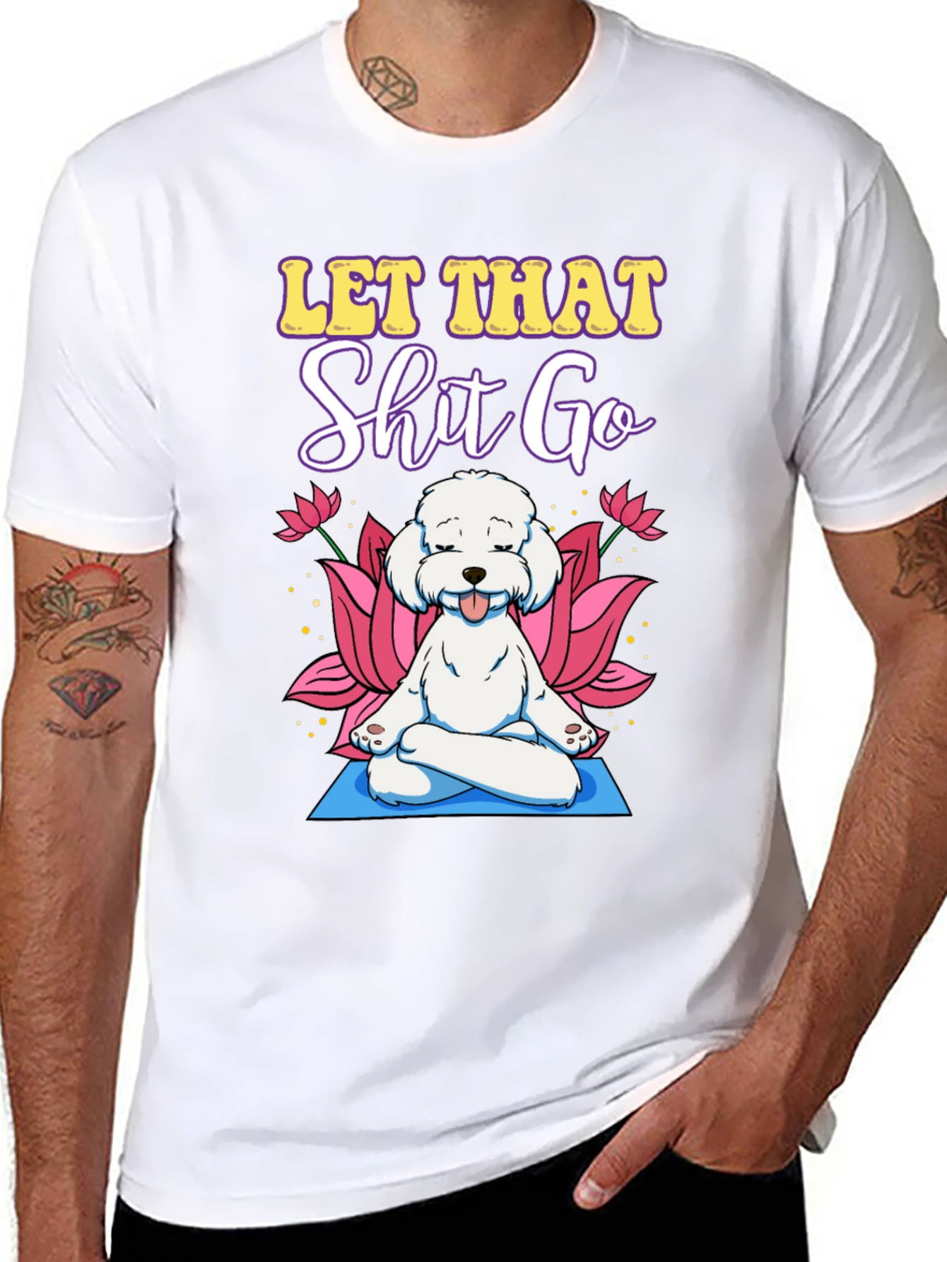 Let That Go Dog Meditation T-Shirt