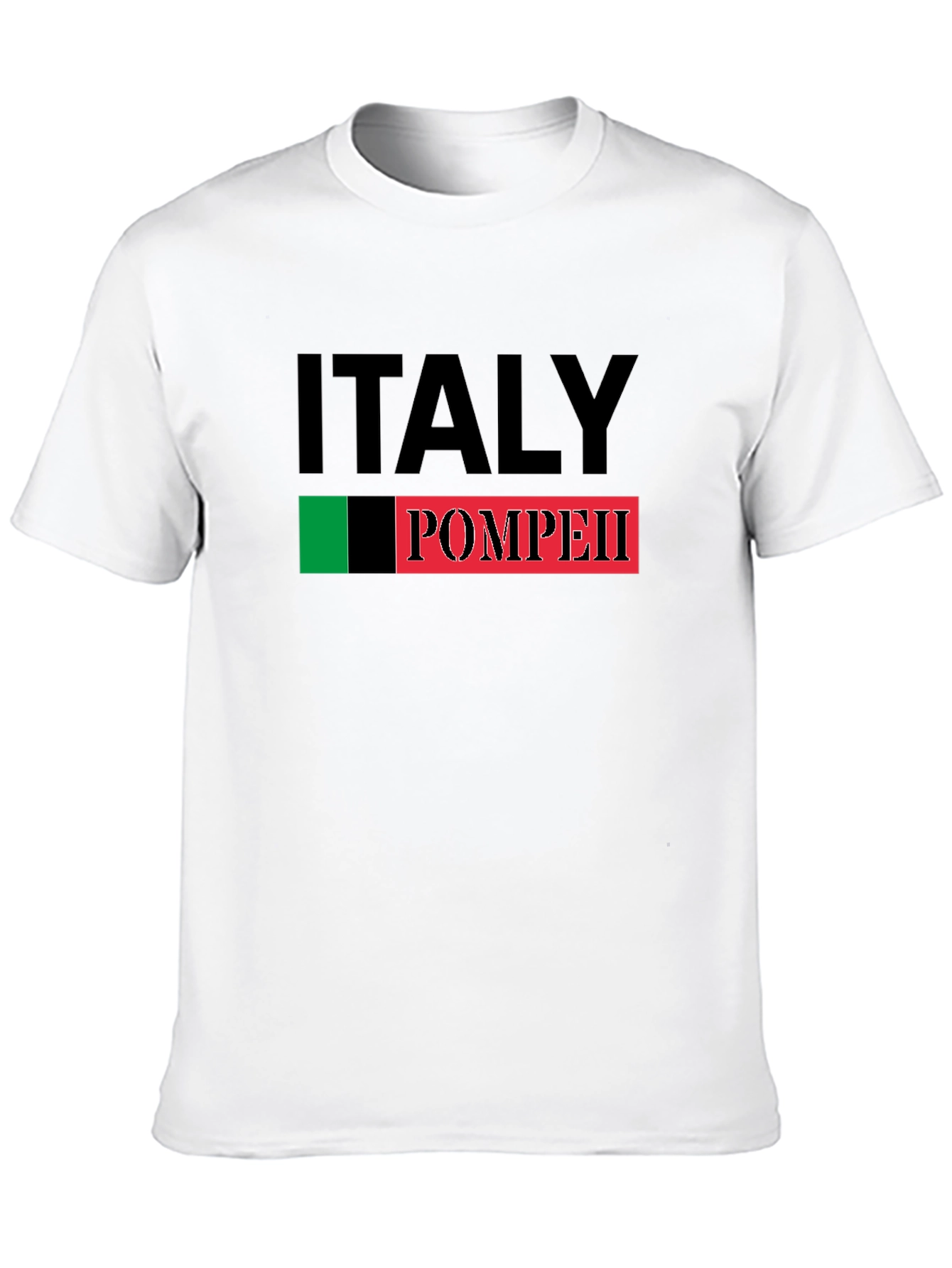 Italy Pompeii Black Graphic T-Shirt