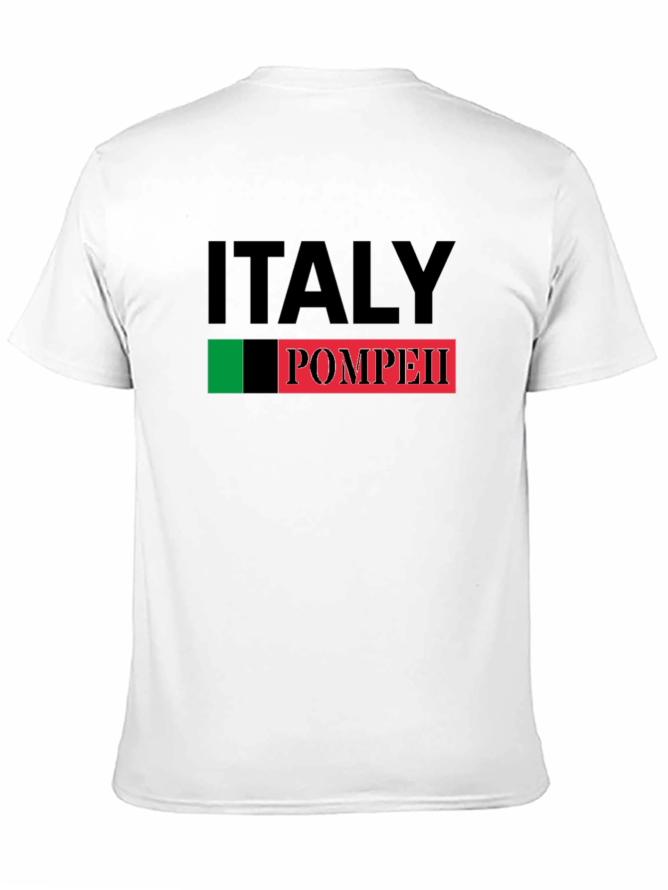 Italy Pompeii Black Graphic T-Shirt